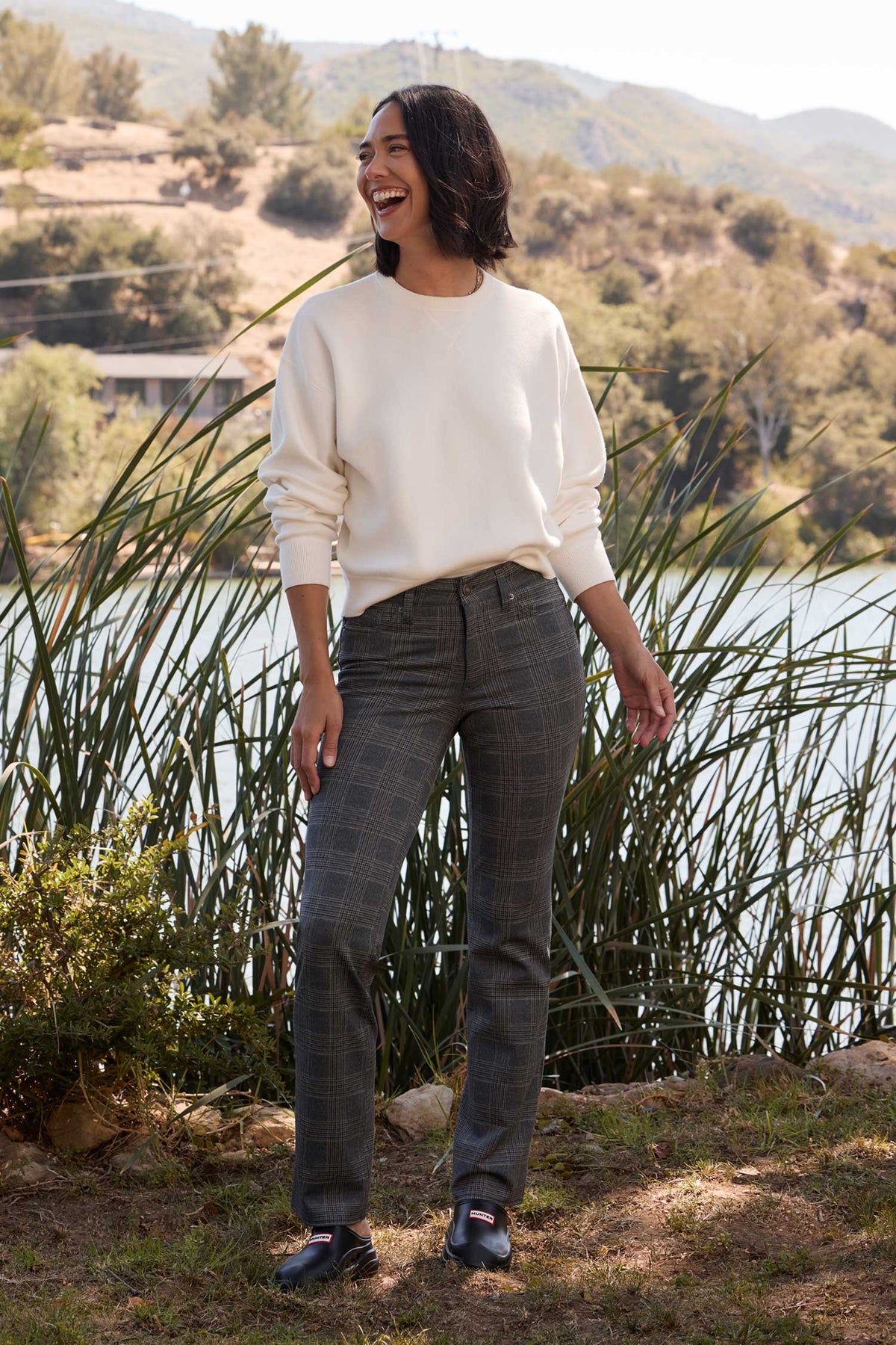 NYDJ Marilyn Straight Pants Sculpt-Her™ Collection - Phoebe Plaid