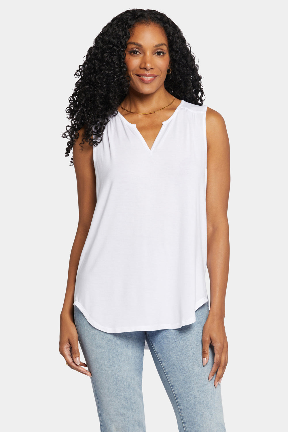 NYDJ Sleeveless Perfect Tee  - Optic White