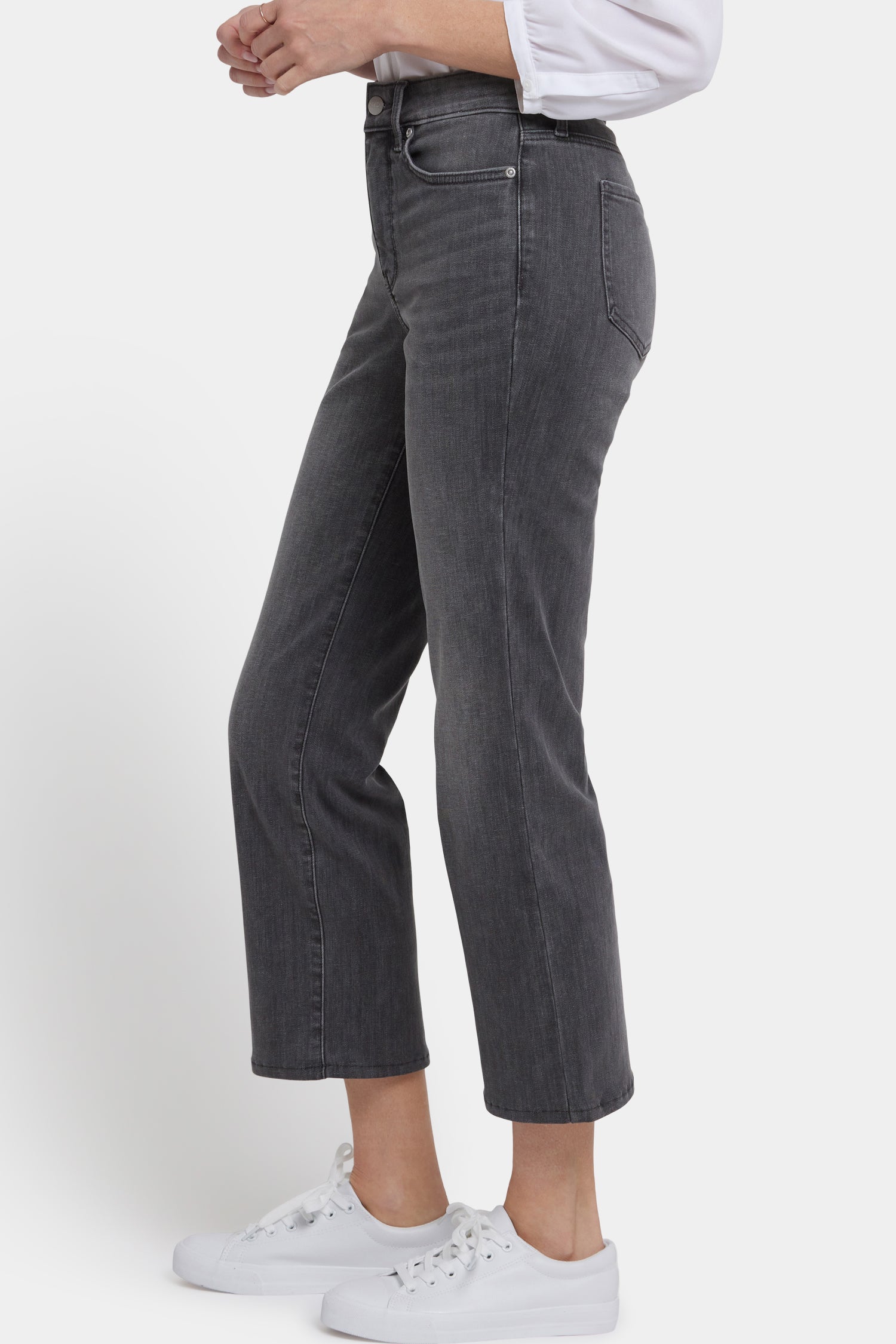 NYDJ Marilyn Straight Ankle Jeans With High Rise - Chateau Shadow