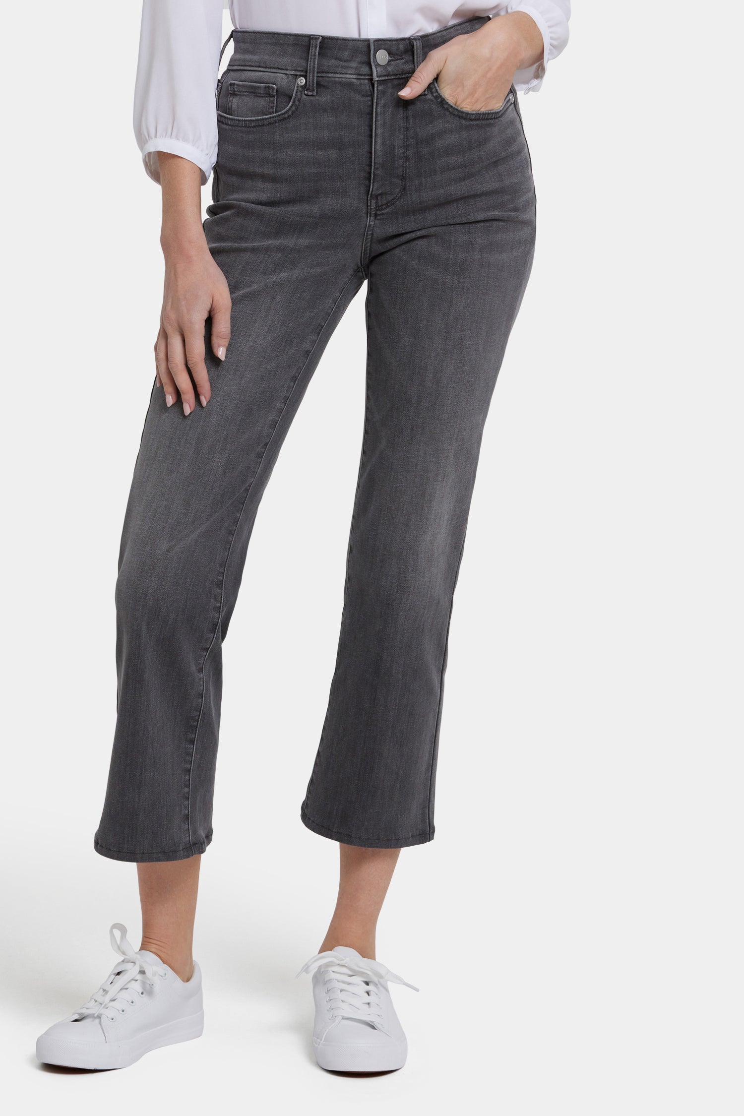 NYDJ Marilyn Straight Ankle Jeans With High Rise - Chateau Shadow