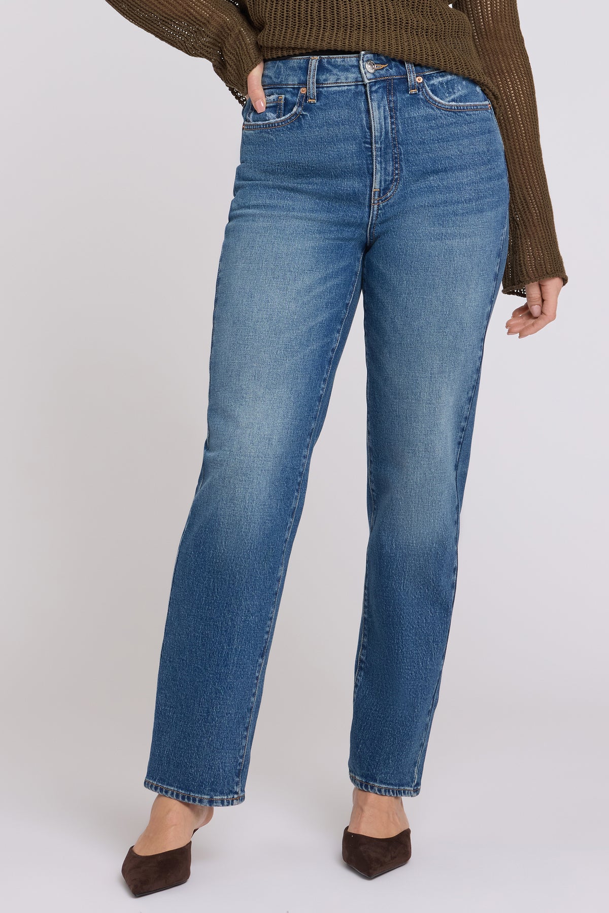 NYDJ Kasey Stovepipe Jeans With Super High Rise And 32" Inseam - Aster
