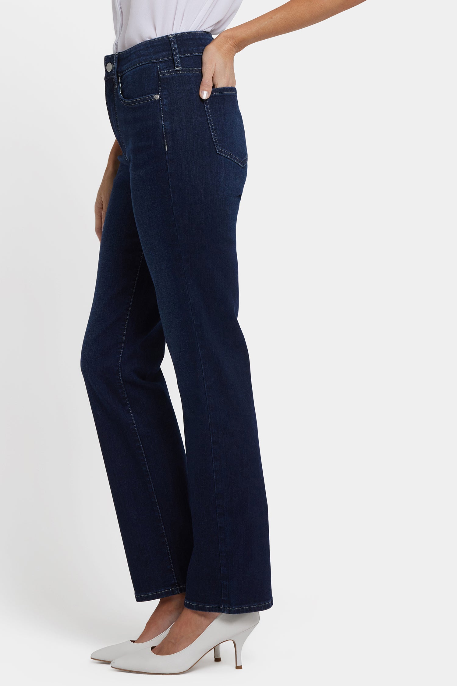 NYDJ Marilyn Straight Jeans In Tall With High Rise And 34