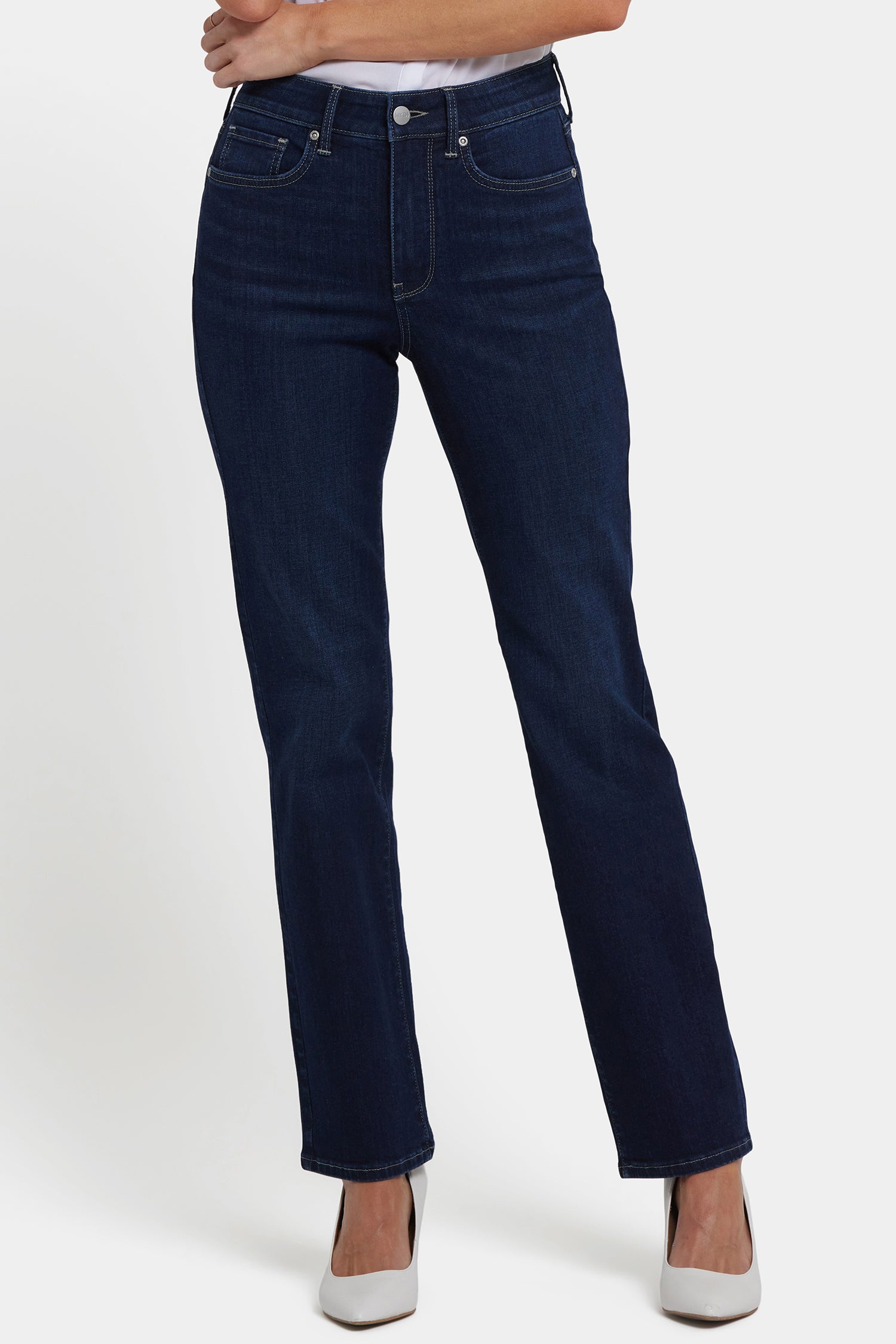 NYDJ Marilyn Straight Jeans In Tall With High Rise And 34