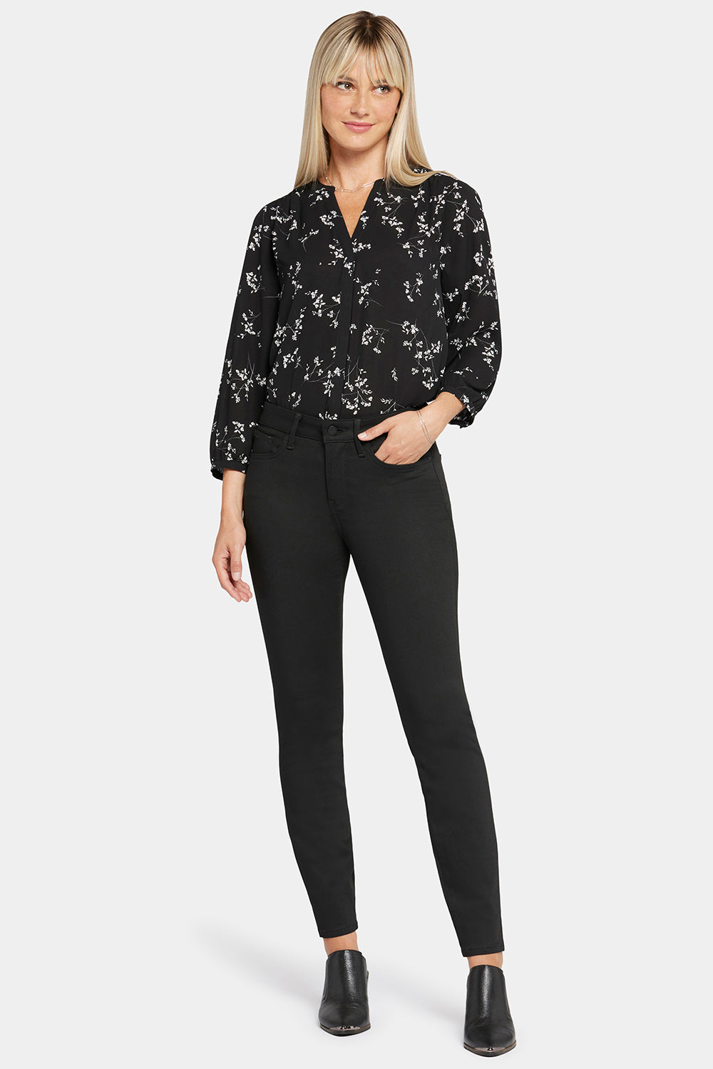 NYDJ Ami Skinny Jeans In BlackLast™ Denim - Black Rinse