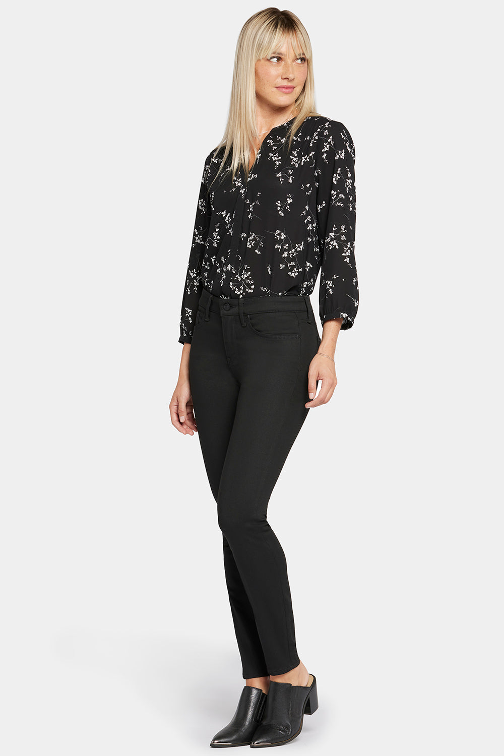 NYDJ Ami Skinny Jeans In BlackLast™ Denim - Black Rinse
