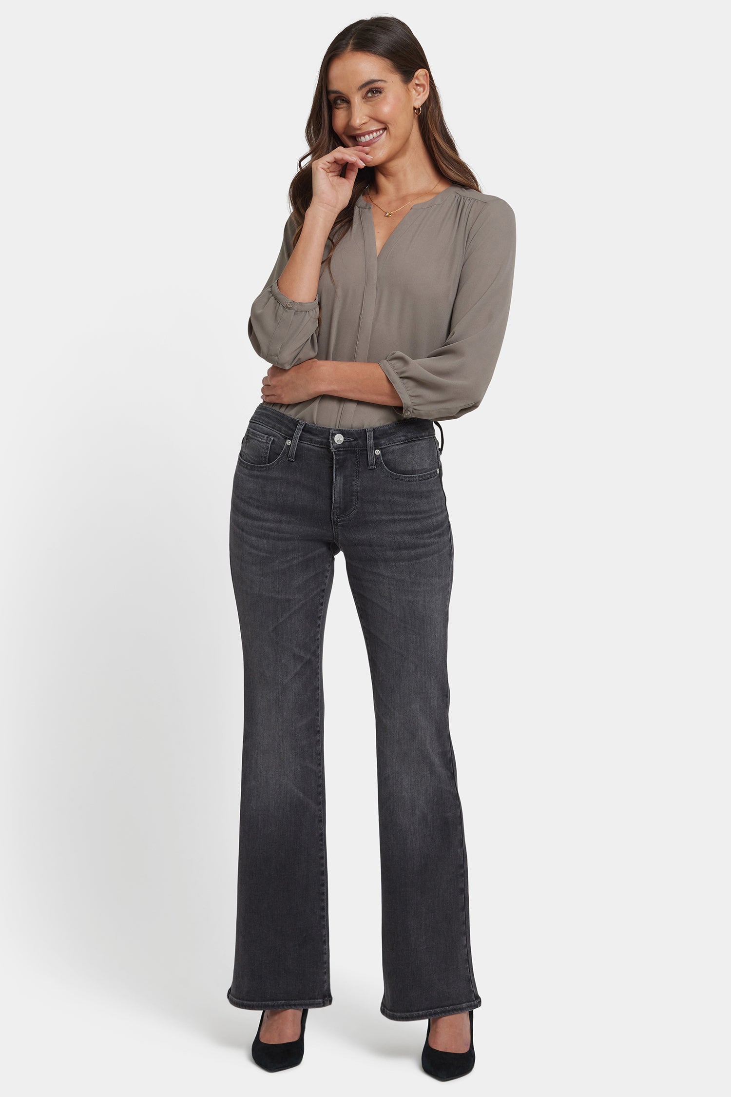 NYDJ Ava Flared Jeans  - Gloomy Marais