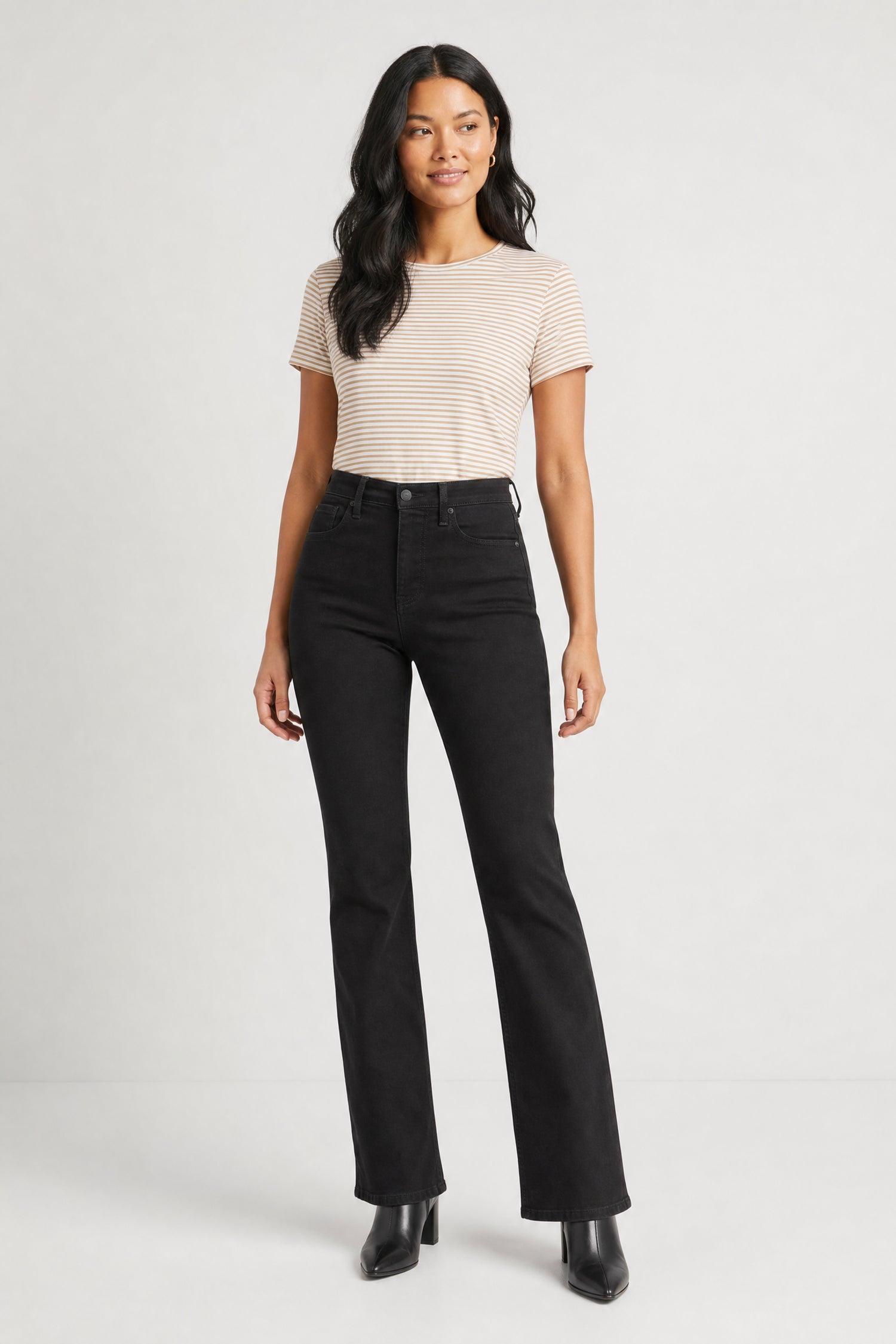 NYDJ Barbara Bootcut Jeans In High Stretch Denim - Black