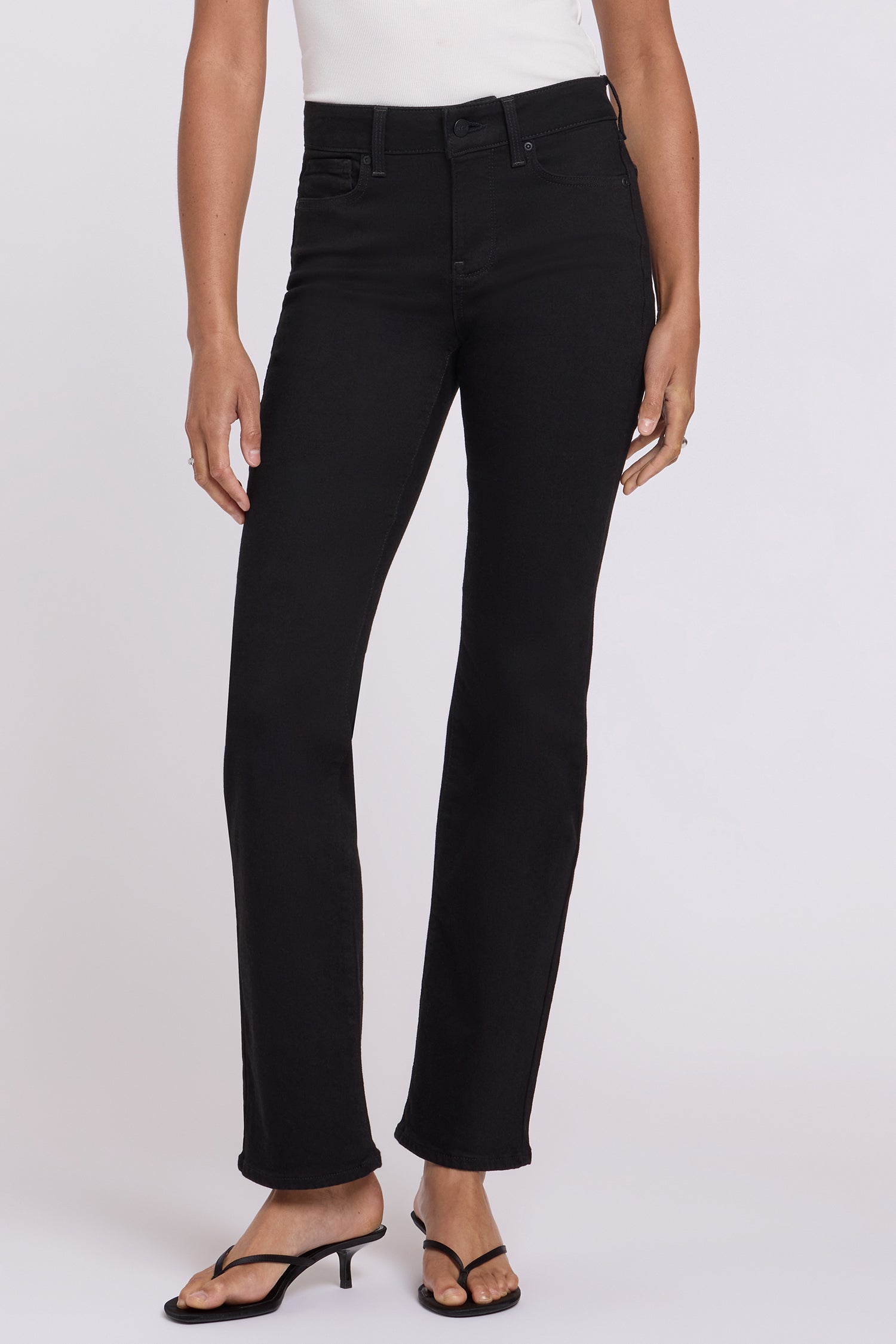 NYDJ Marilyn Straight Jeans  - Black