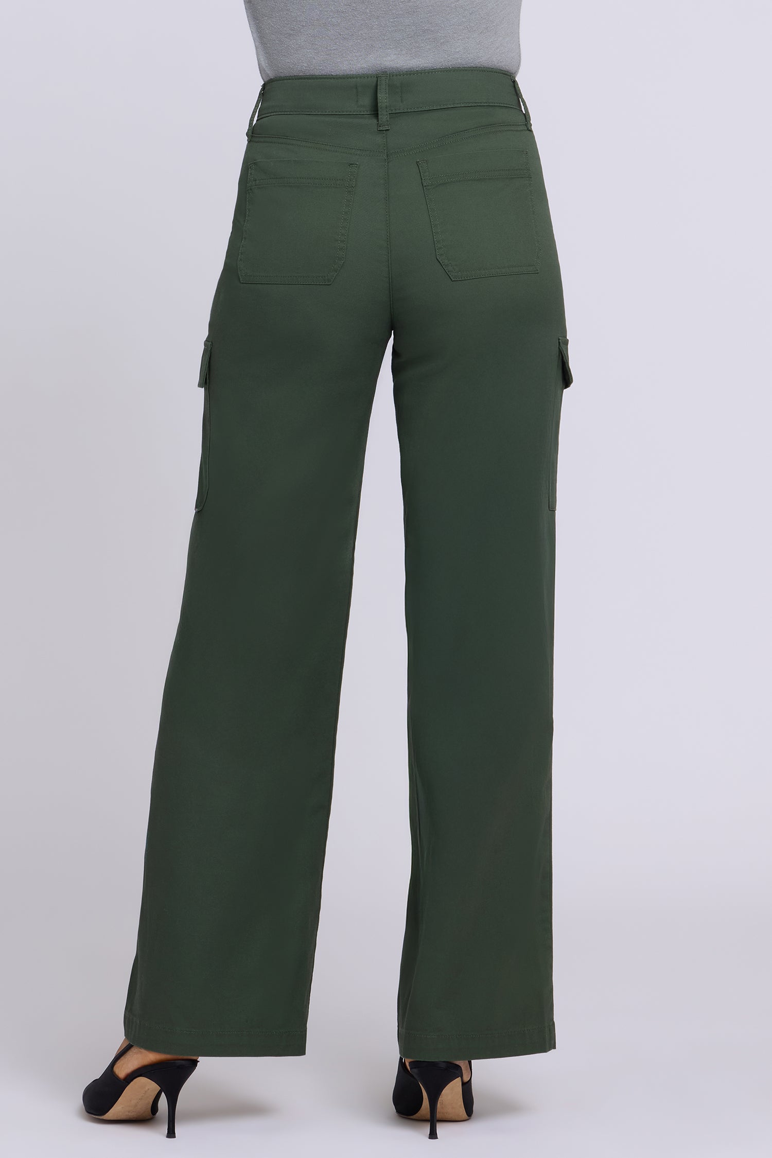 NYDJ Caroline Cargo Pants In Stretch Twill With Super High Rise - True Olive