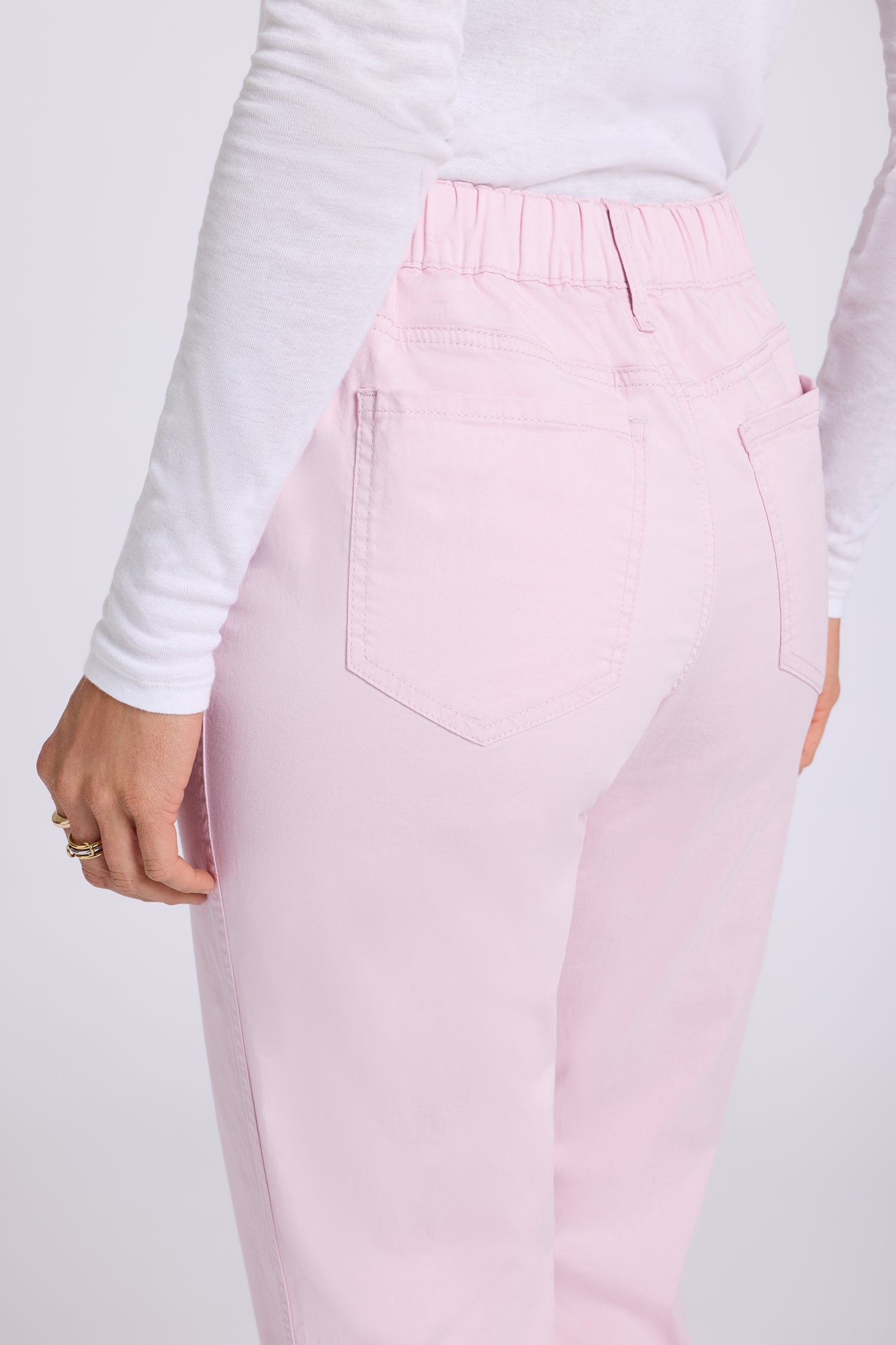 NYDJ Adjustable Marilyn Straight Pants In Stretch Twill With High Rise And 1" Hems - Light Lilac