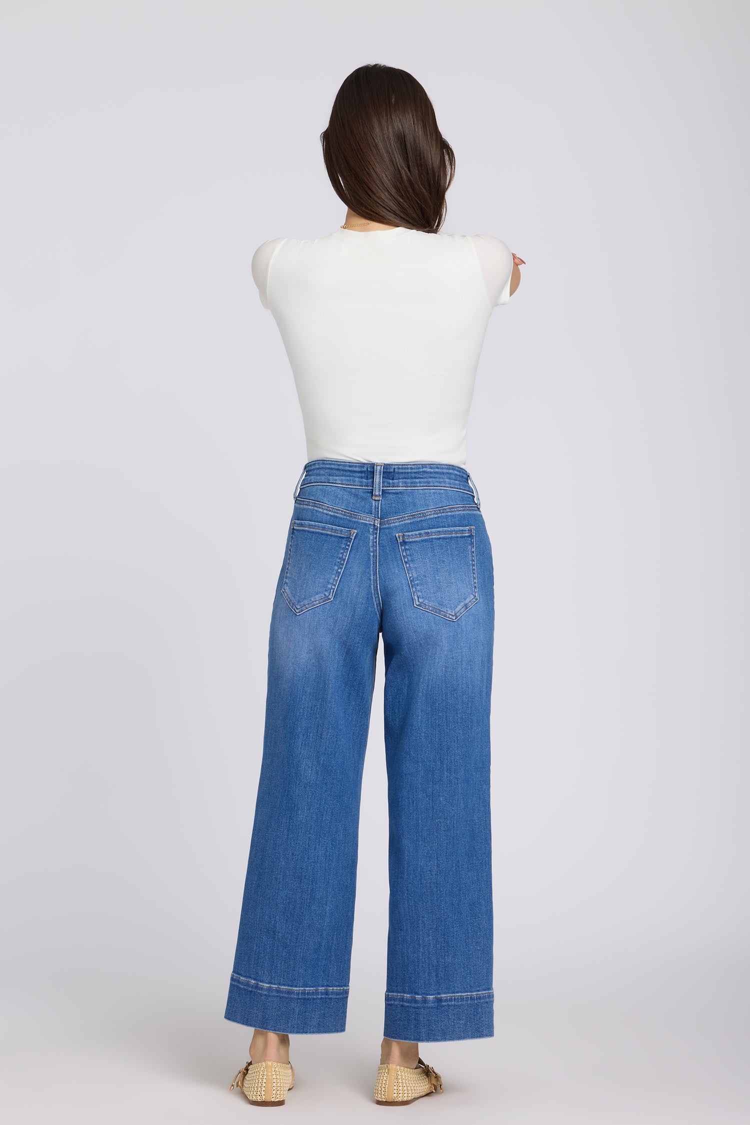 NYDJ Teresa Wide Leg Ankle Jeans With 3
