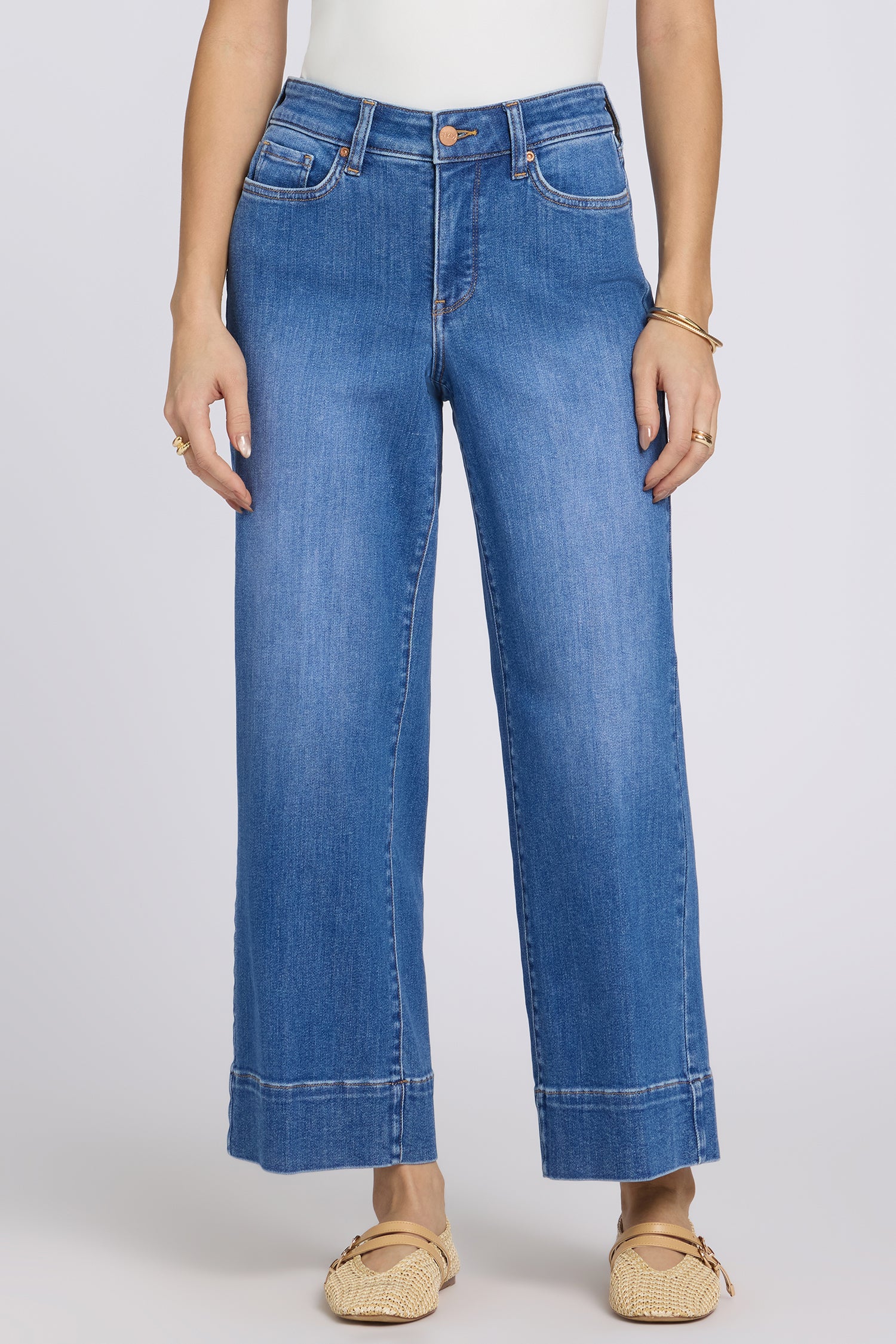 NYDJ Teresa Wide Leg Ankle Jeans With 3