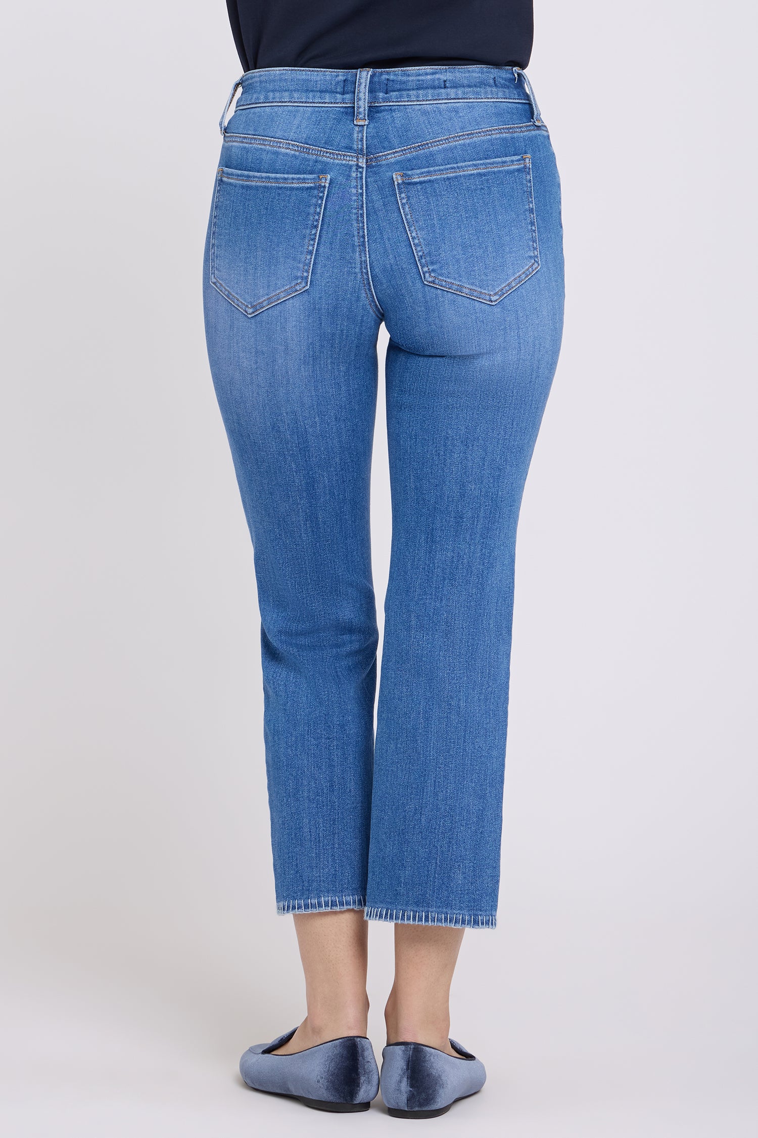 NYDJ Marilyn Straight Ankle Jeans With Blanket Stitching - Blue Paradise