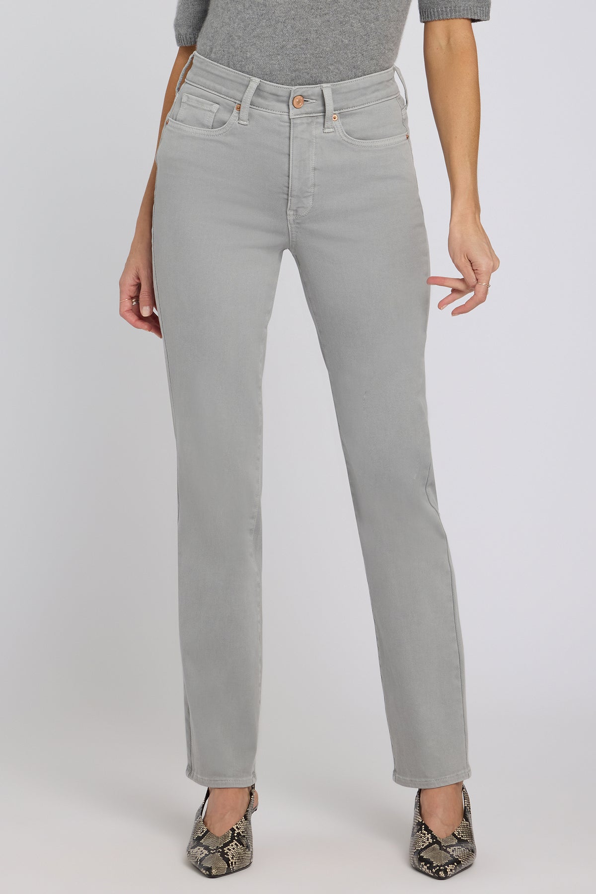 NYDJ Marilyn Straight Jeans With High Rise And 31" Inseam - Retro Skyscraper