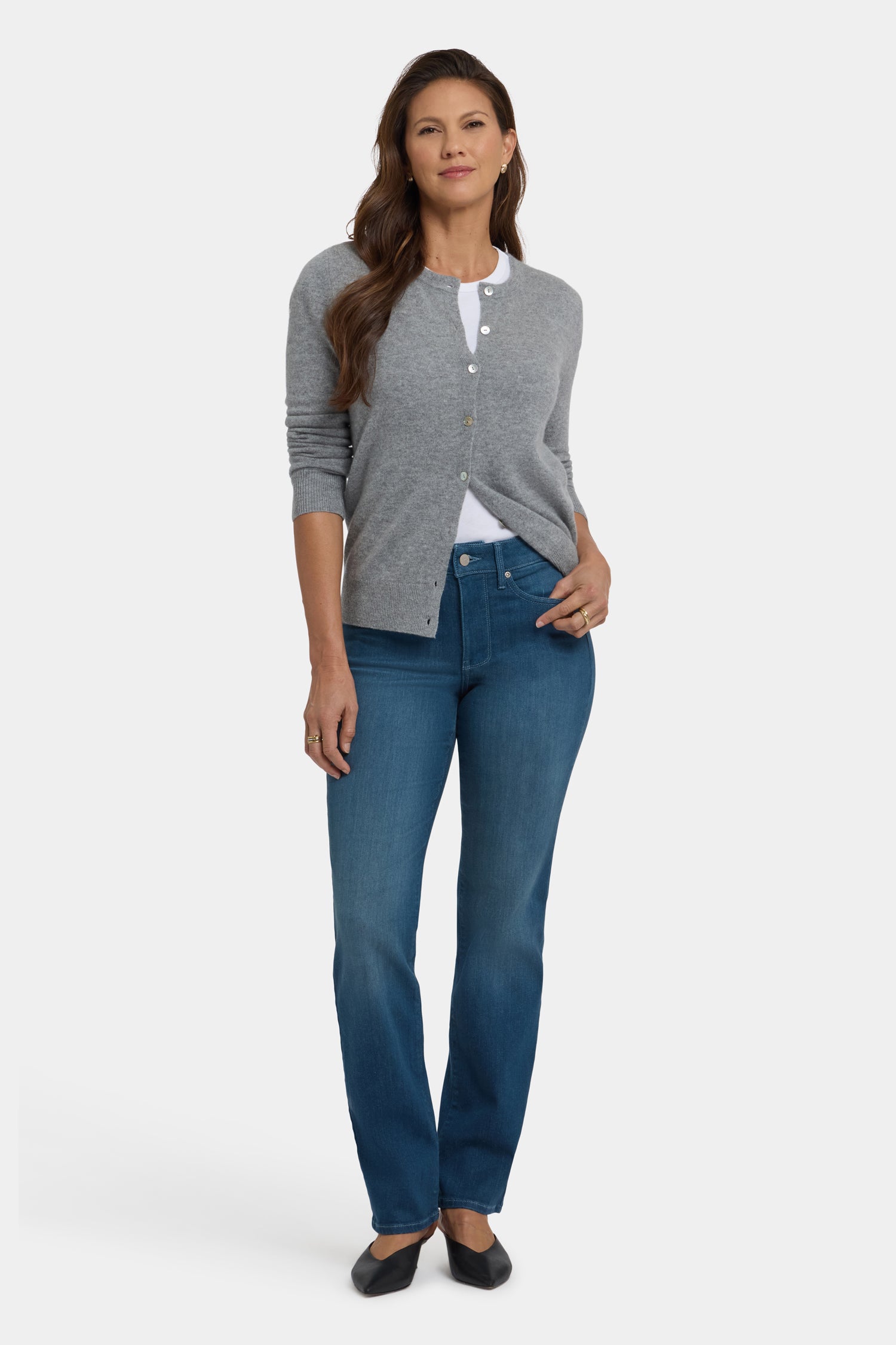 NYDJ Marilyn Straight Jeans With High Rise And 31