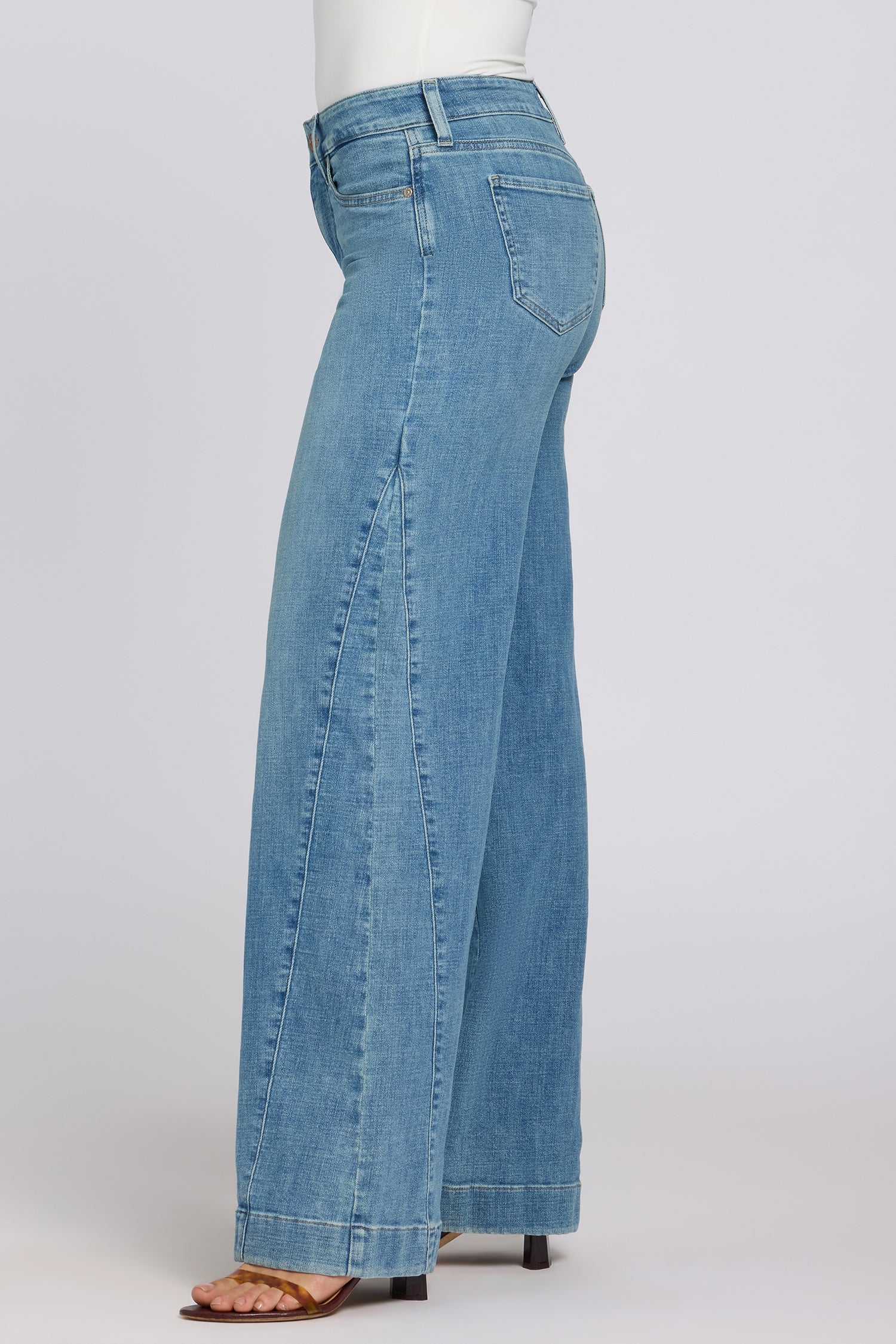 NYDJ Teresa Wide Leg Jeans With Side Godets - Dawn Rock