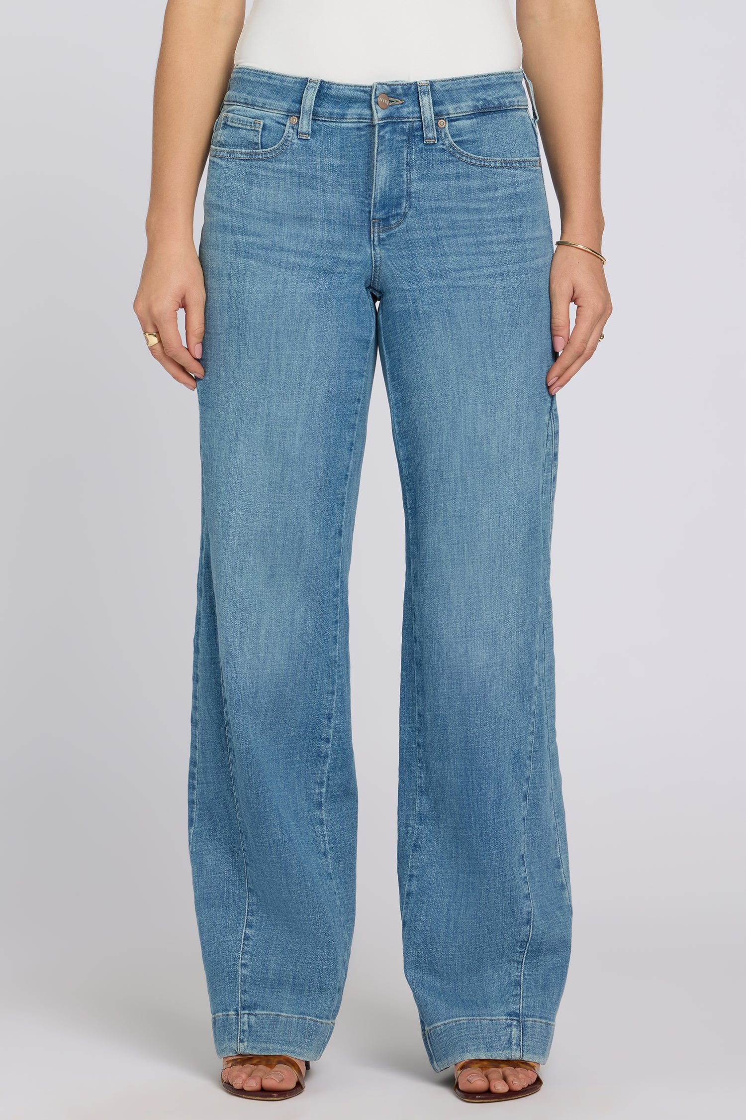 NYDJ Teresa Wide Leg Jeans With Side Godets - Dawn Rock
