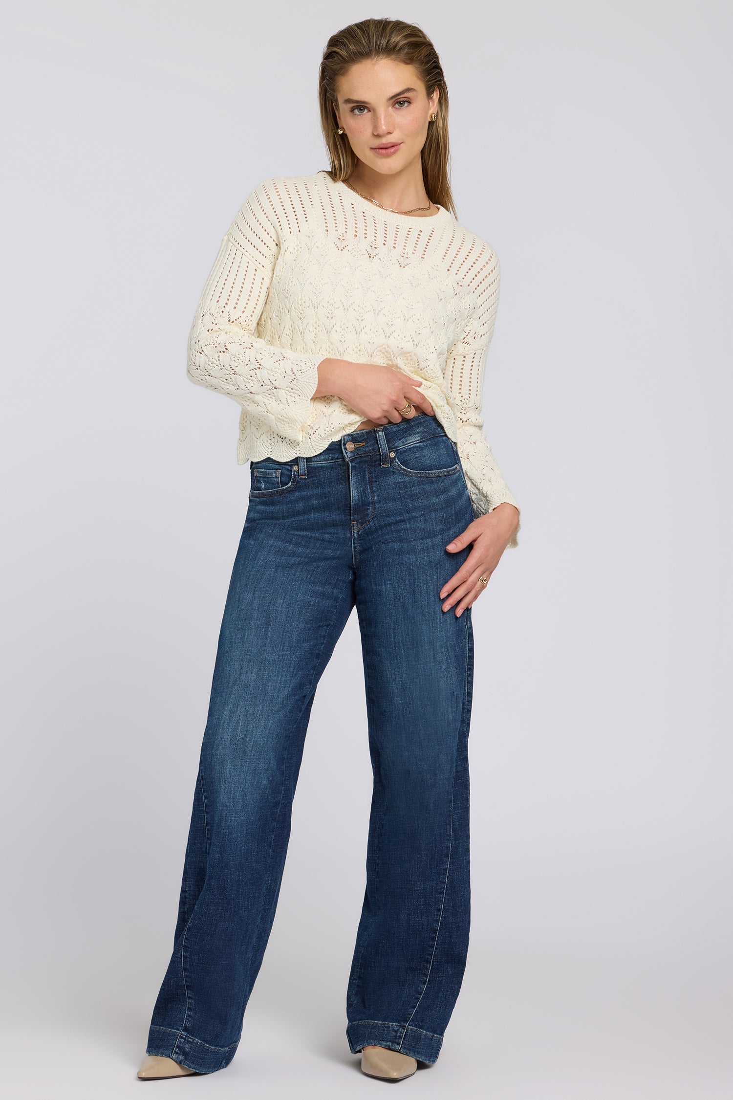 NYDJ Teresa Wide Leg Jeans With Side Godets - Sunset Villa