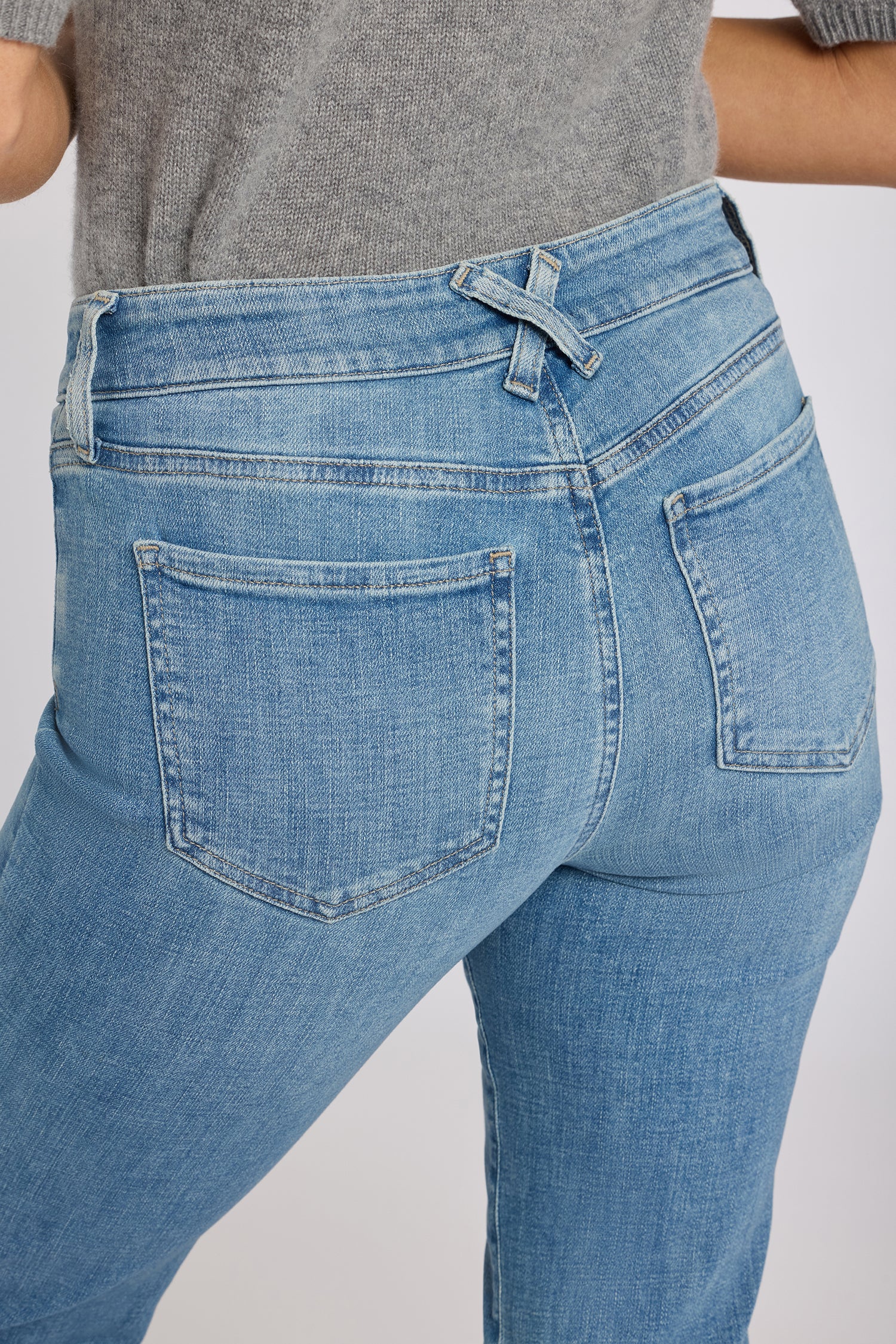 NYDJ Sheri Slim Straight Jeans With Criss-Cross Belt Loop - Dawn Rock