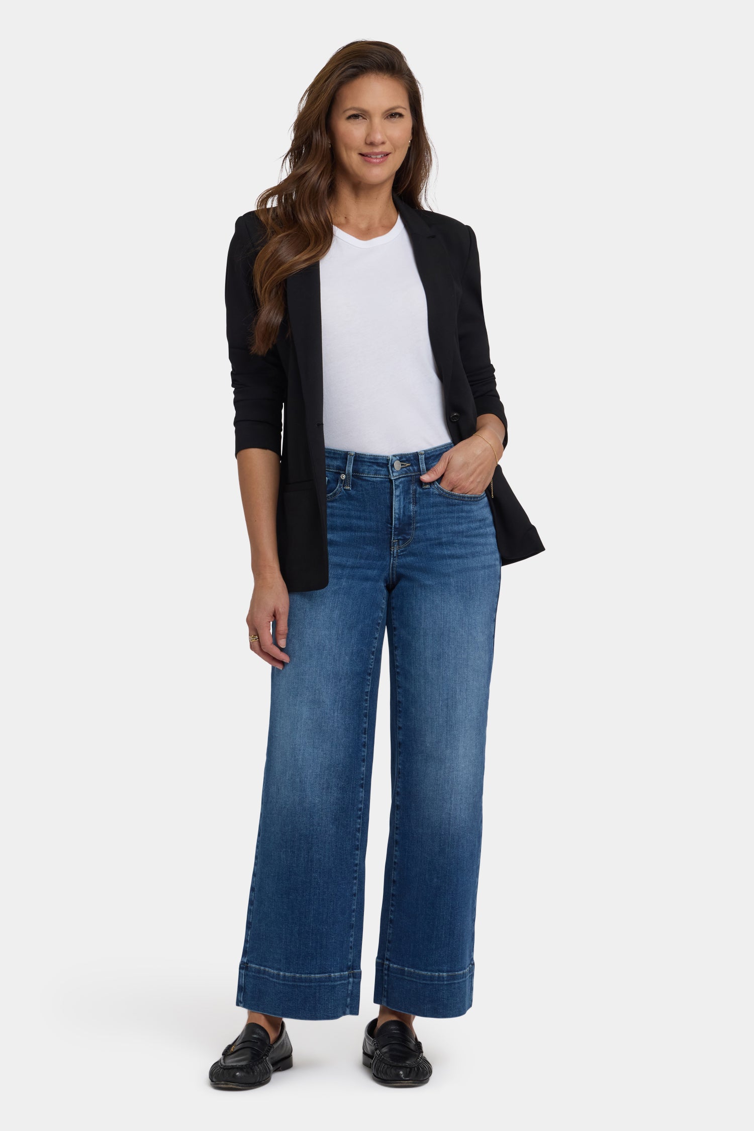 NYDJ Teresa Wide Leg Ankle Jeans With 3