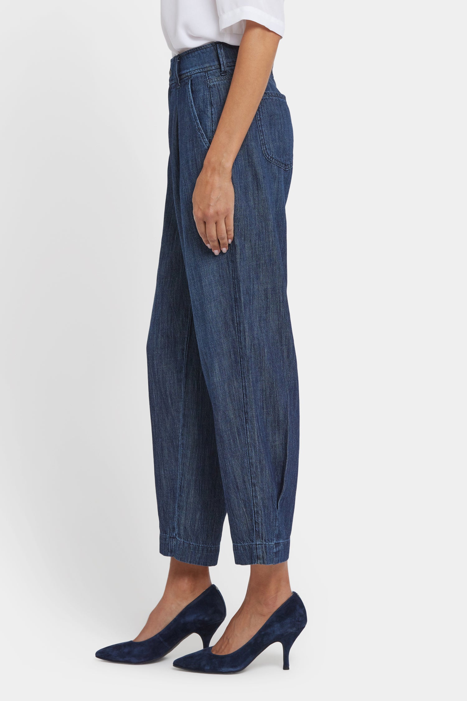 NYDJ Balloon Trouser Jeans With Pleats - La Mer