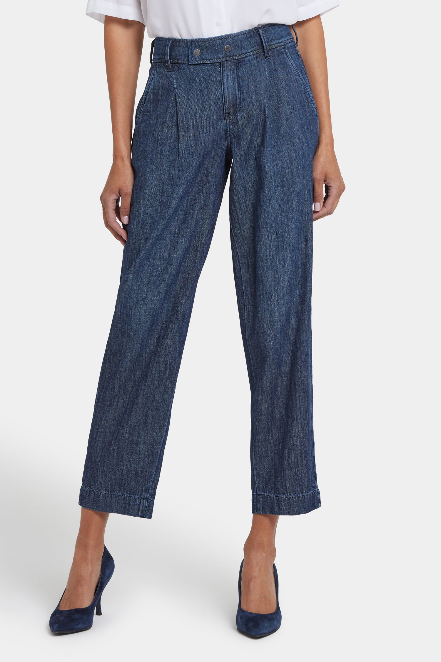 NYDJ Balloon Trouser Jeans With Pleats - La Mer