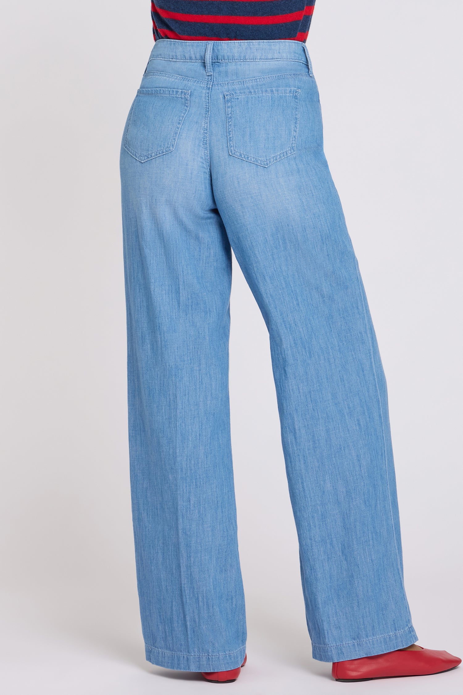 NYDJ Teresa Wide Leg Jeans With Drawstring Waist - Riviera Sky