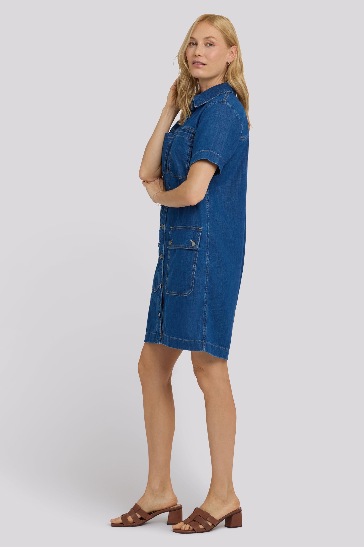 NYDJ Denim Utility Dress  - Medium Indigo