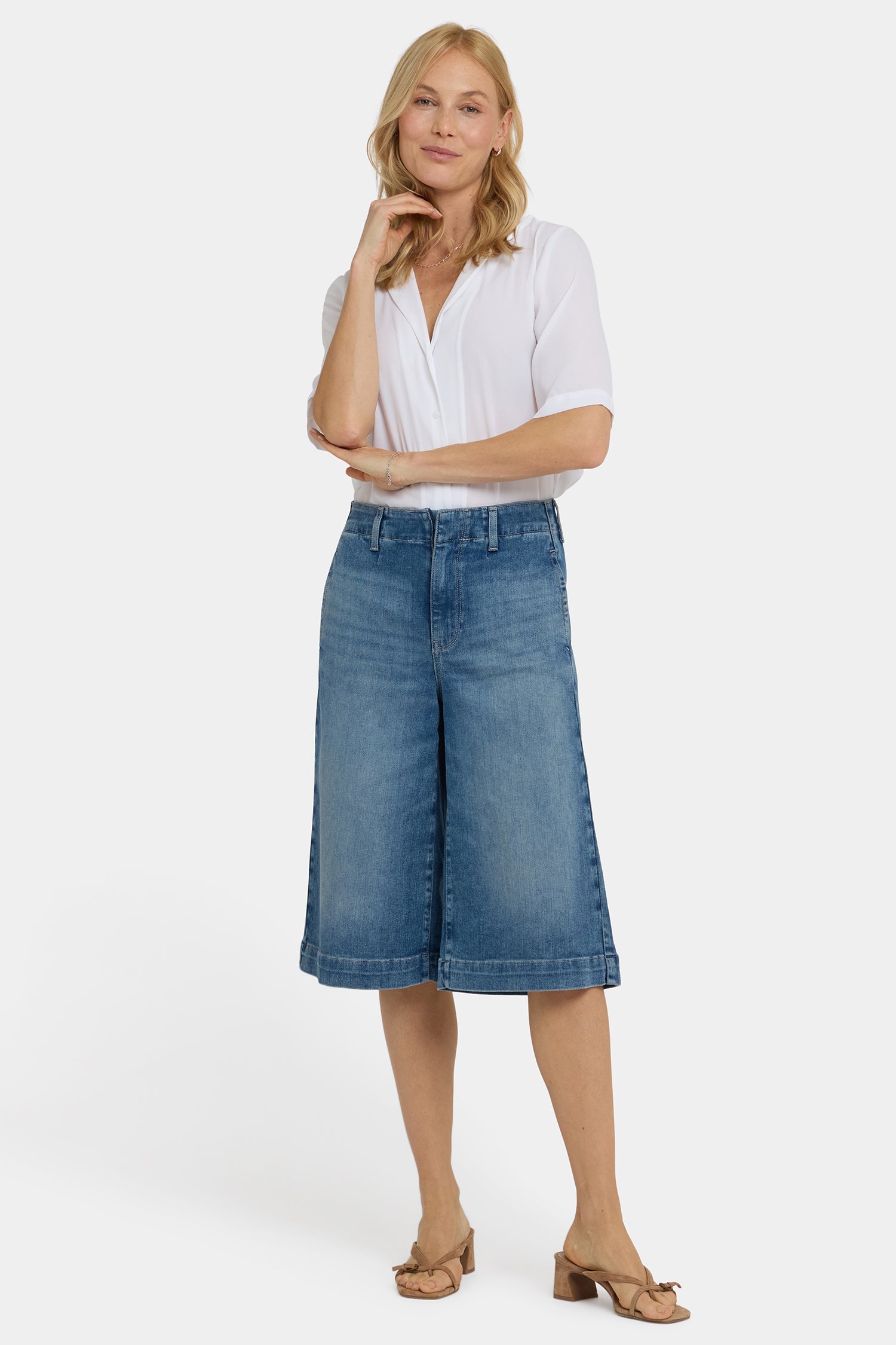 NYDJ Jeanne Culottes In Re-New™ Denim With Super High Rise - Breezy Palms