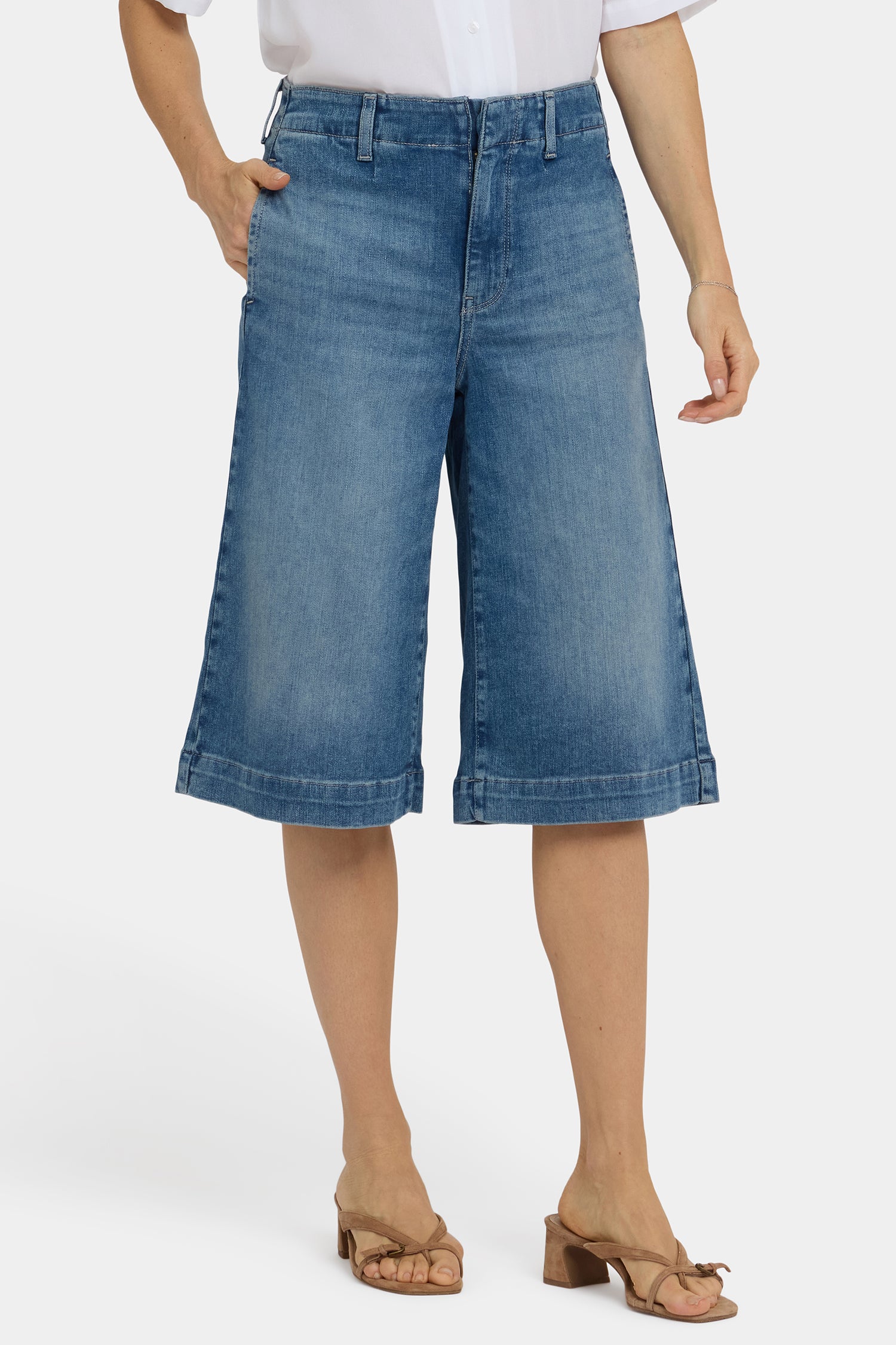 NYDJ Jeanne Culottes In Re-New™ Denim With Super High Rise - Breezy Palms