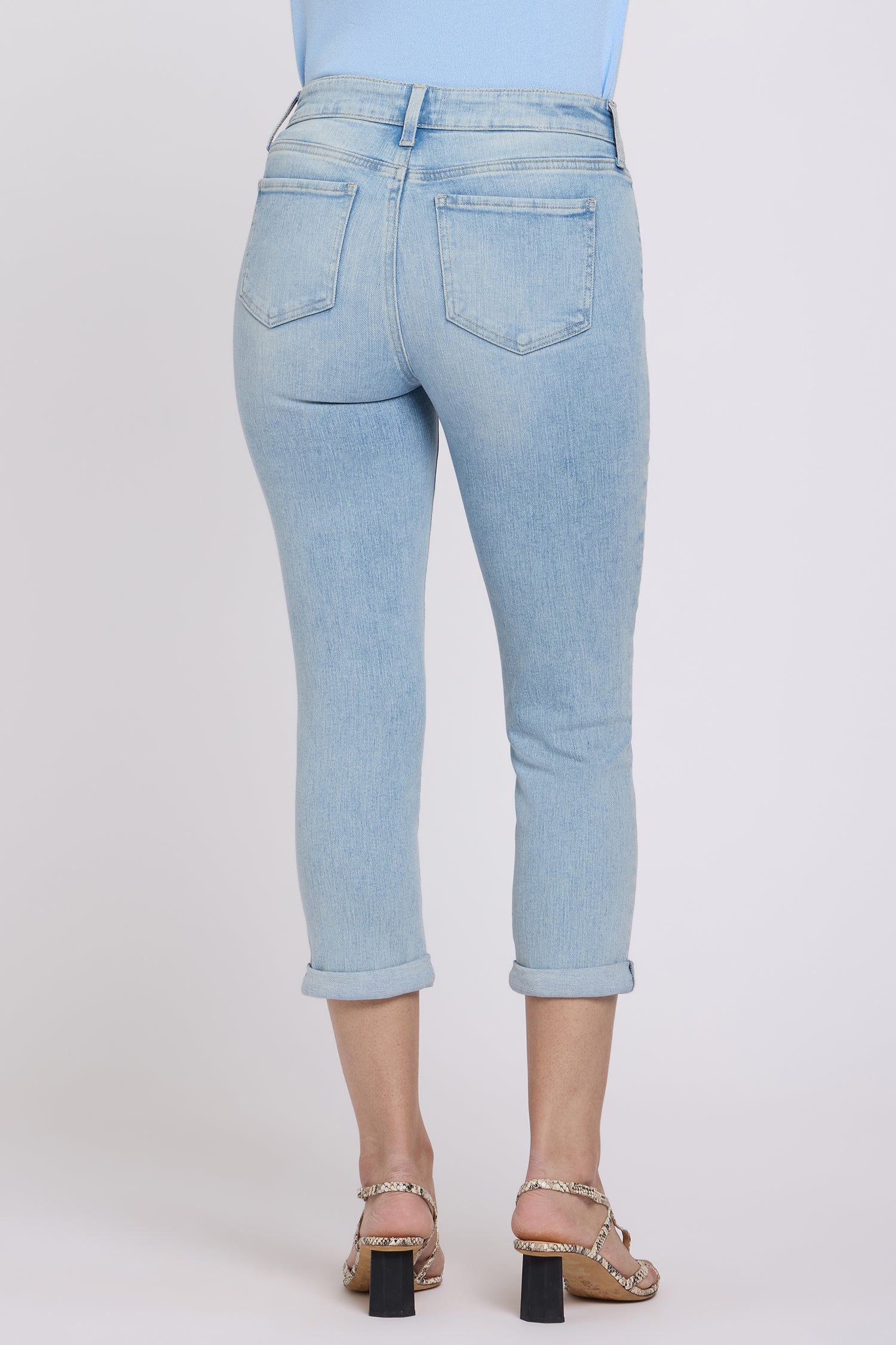 NYDJ Chloe Skinny Capri Jeans In Re-New™ Denim With Roll Cuffs - Keys View