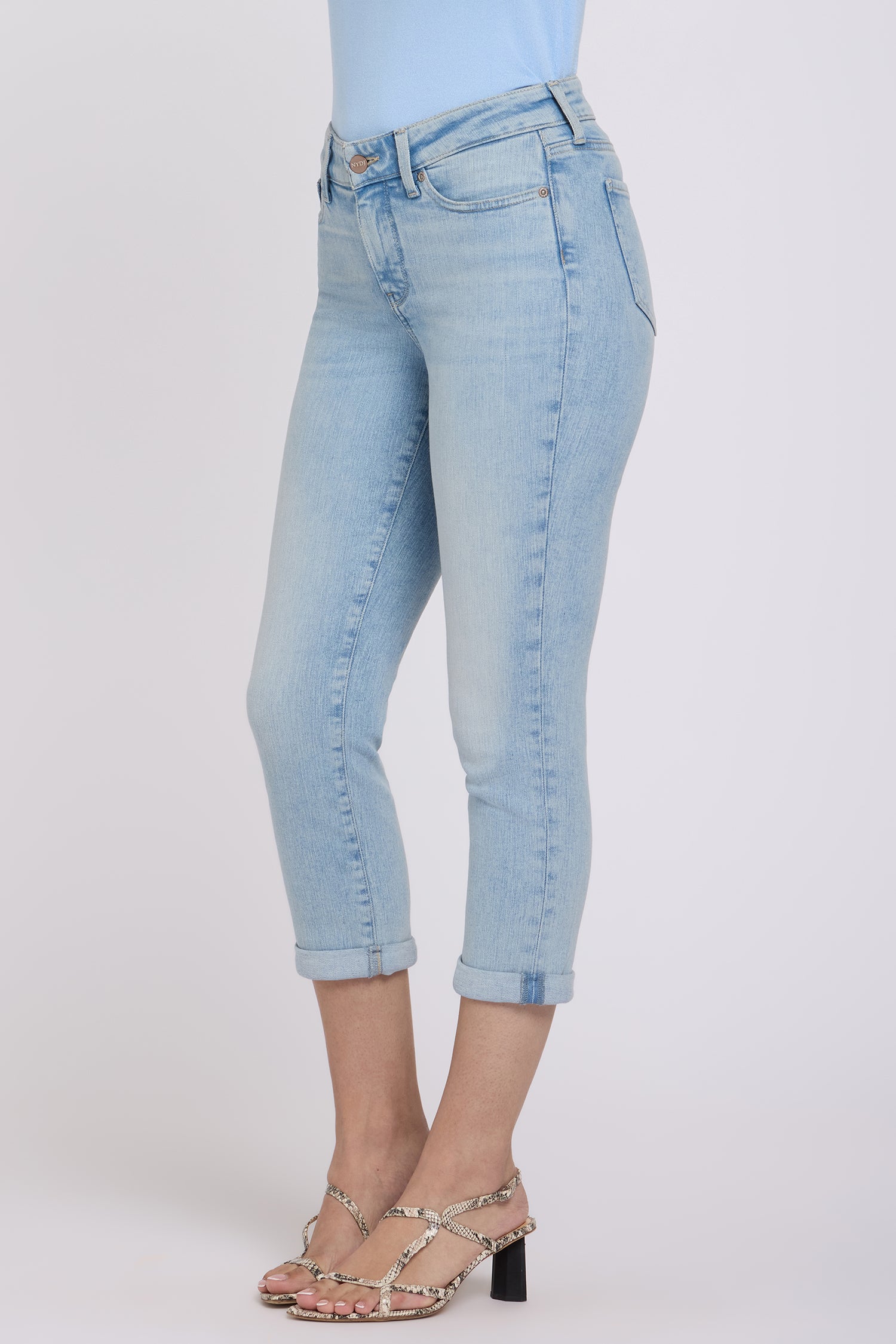 NYDJ Chloe Skinny Capri Jeans In Re-New™ Denim With Roll Cuffs - Keys View