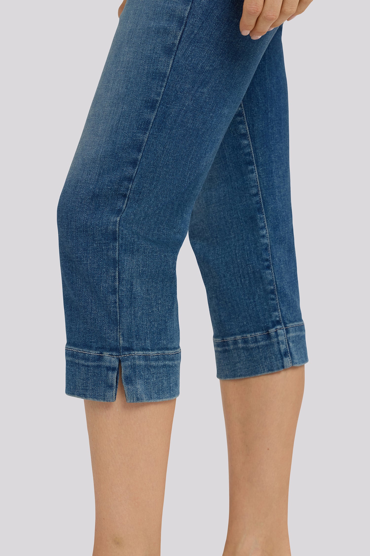 NYDJ Marilyn Straight Crop Jeans In Re-New™ Denim With Triple Stitching And Side Slits - Breezy Palms