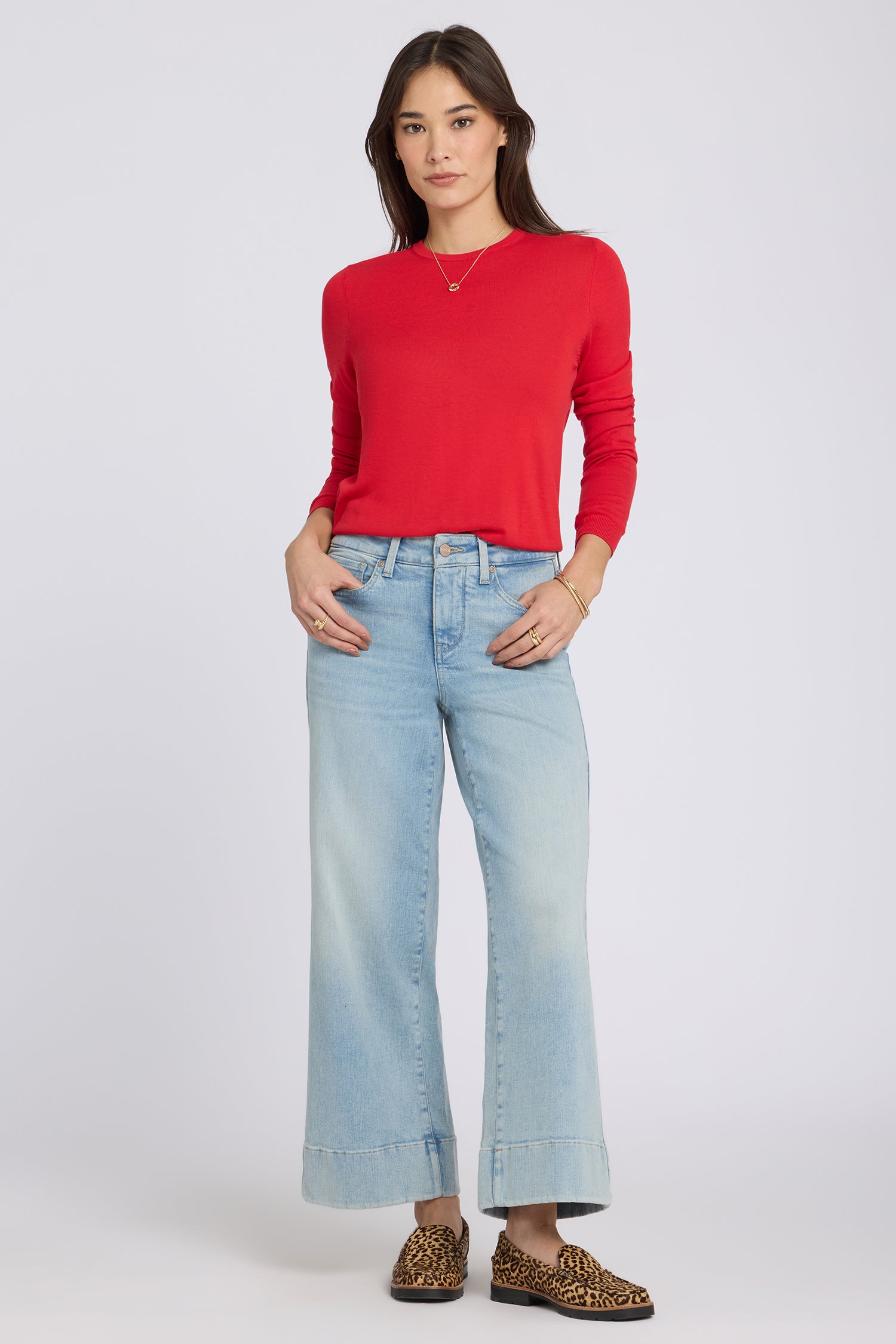 NYDJ Teresa Wide Leg Ankle Jeans In Re-New™ Denim With 3