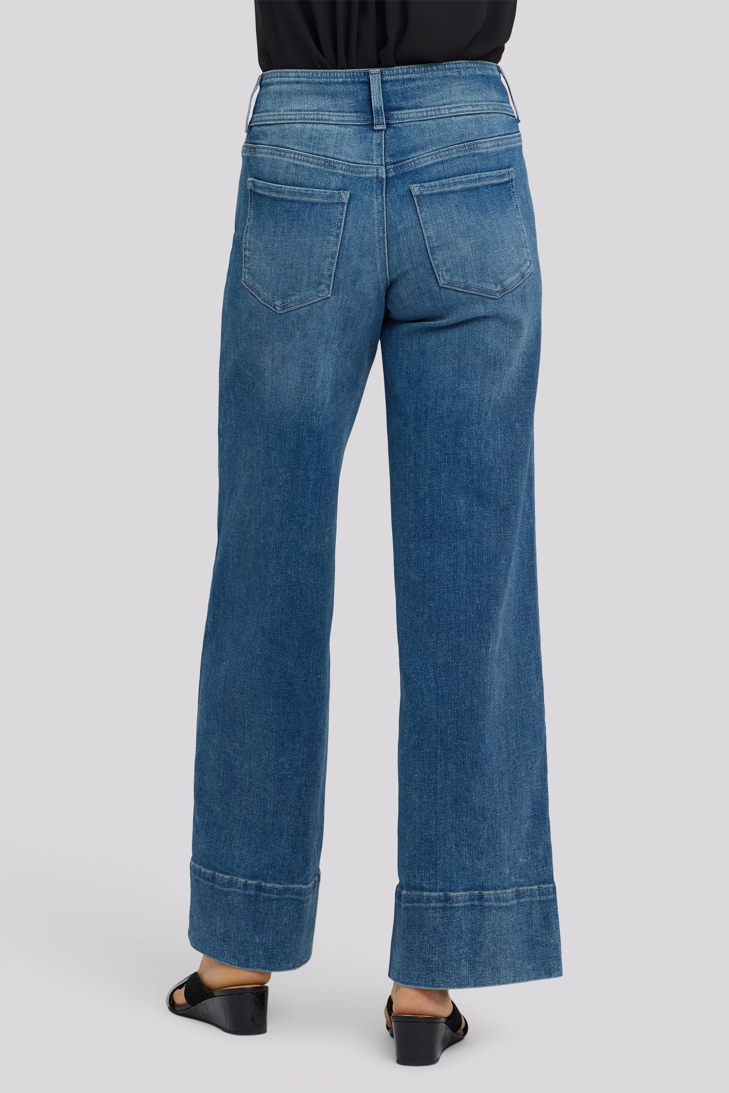 NYDJ Teresa Wide Leg Jeans In Re-New™ Denim With Double-Button Waistband And 4