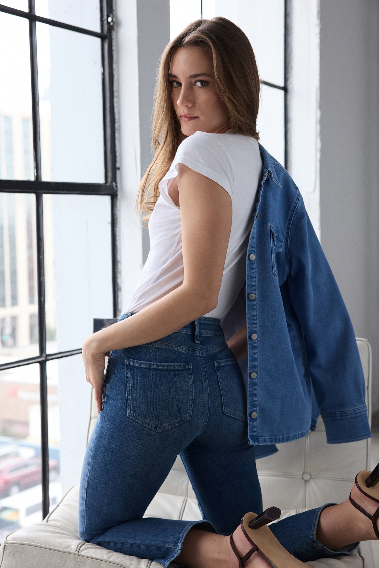 NYDJ Marilyn Straight Ankle Jeans In Re-New™ Denim With High Rise - Breezy Palms