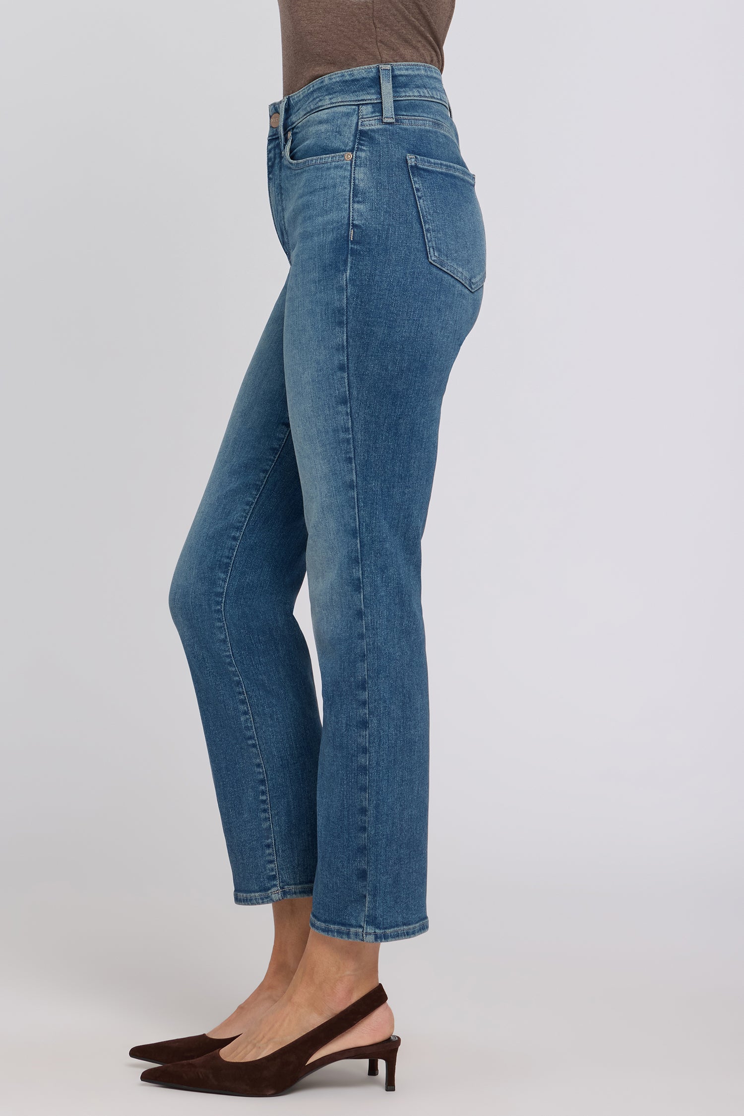 NYDJ Marilyn Straight Ankle Jeans In Re-New™ Denim With High Rise - Breezy Palms