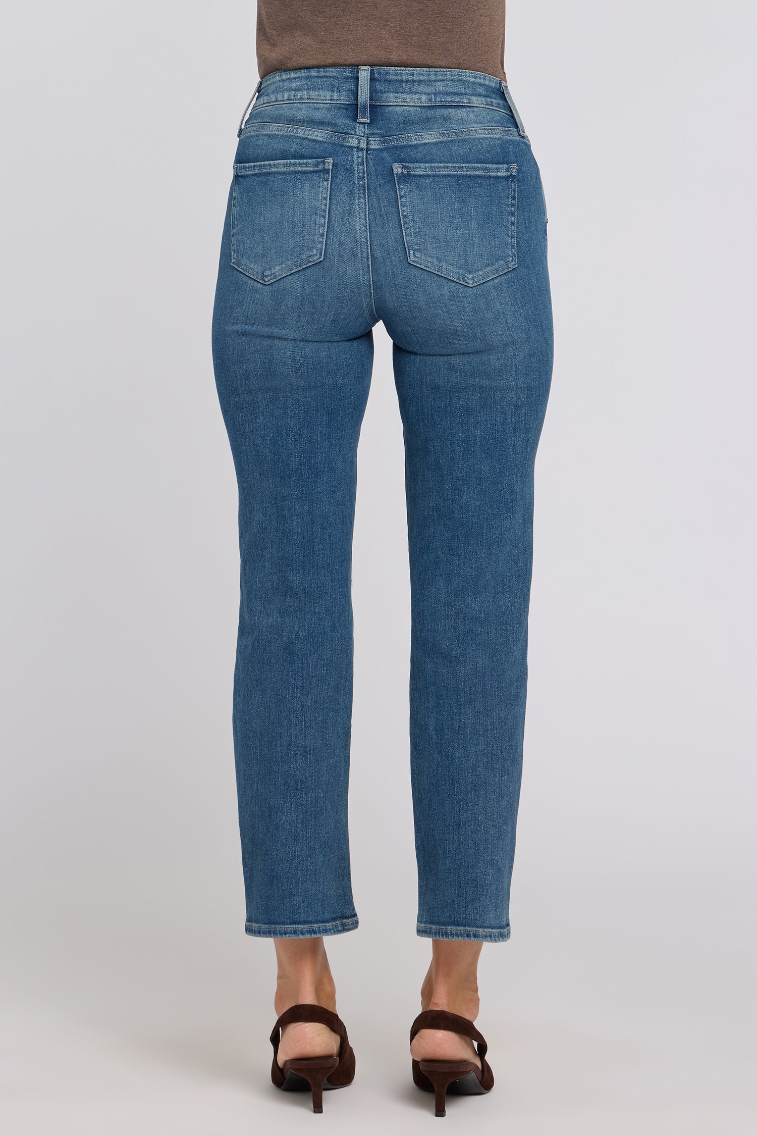 NYDJ Marilyn Straight Ankle Jeans In Re-New™ Denim With High Rise - Breezy Palms