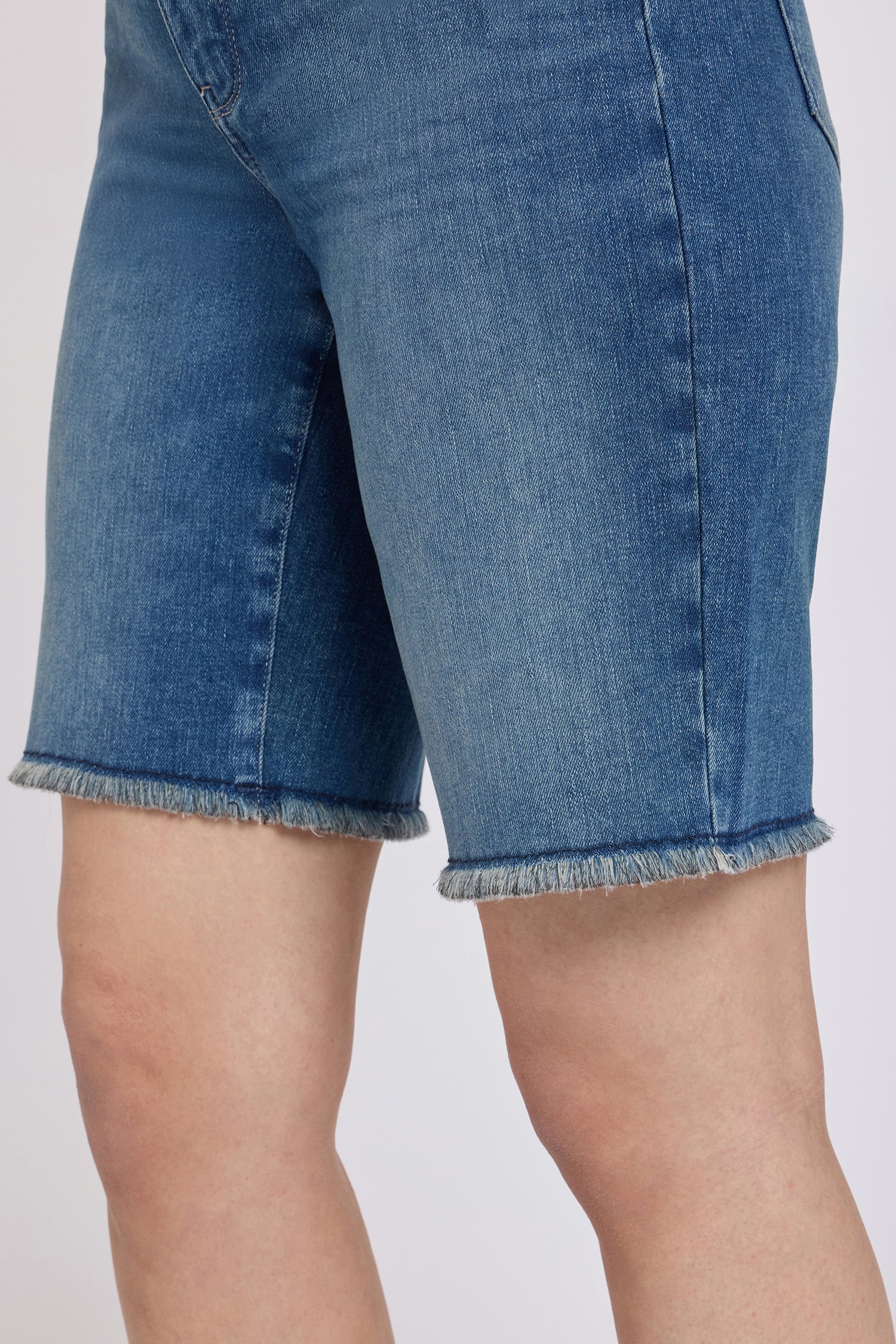 NYDJ Boyfriend Denim Shorts In Re-New™ Denim With Frayed Hems - Breezy Palms