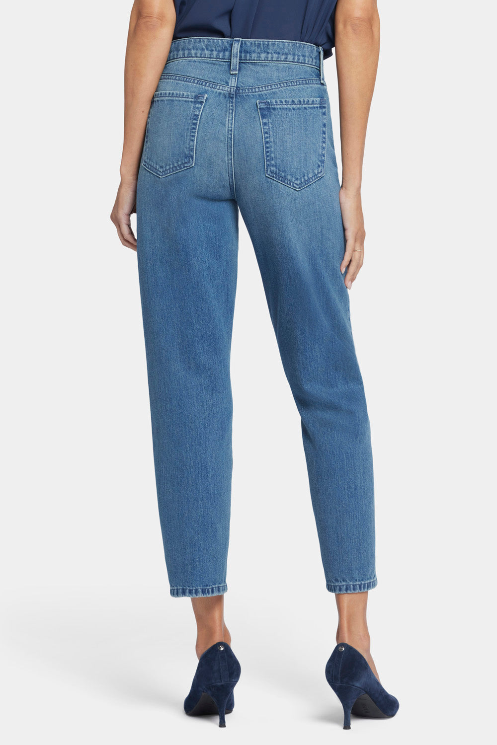 NYDJ Charlotte Relaxed Jeans In Rigid Denim With Super High Rise - Blue Island
