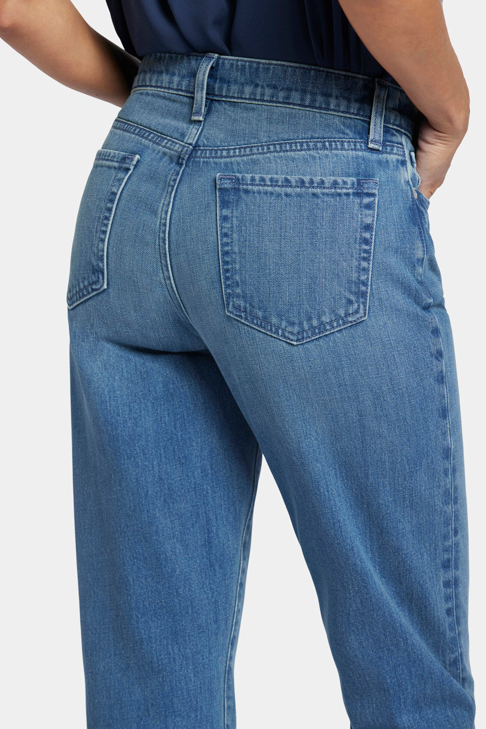 NYDJ Charlotte Relaxed Jeans In Rigid Denim With Super High Rise - Blue Island