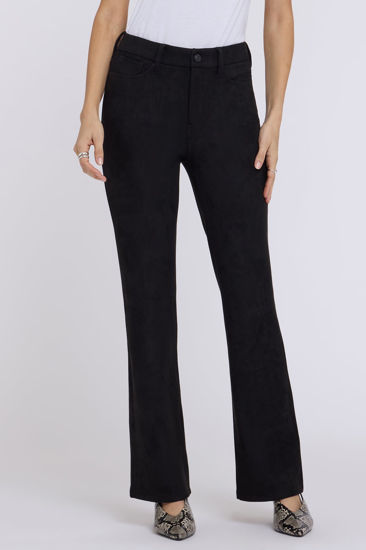 NYDJ Faux Suede Brooklyn Bootcut Pants Sculpt-Her™ Collection - Black