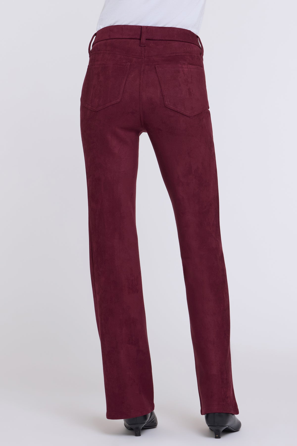 NYDJ Faux Suede Brooklyn Bootcut Pants Sculpt-Her™ Collection - True Burgundy