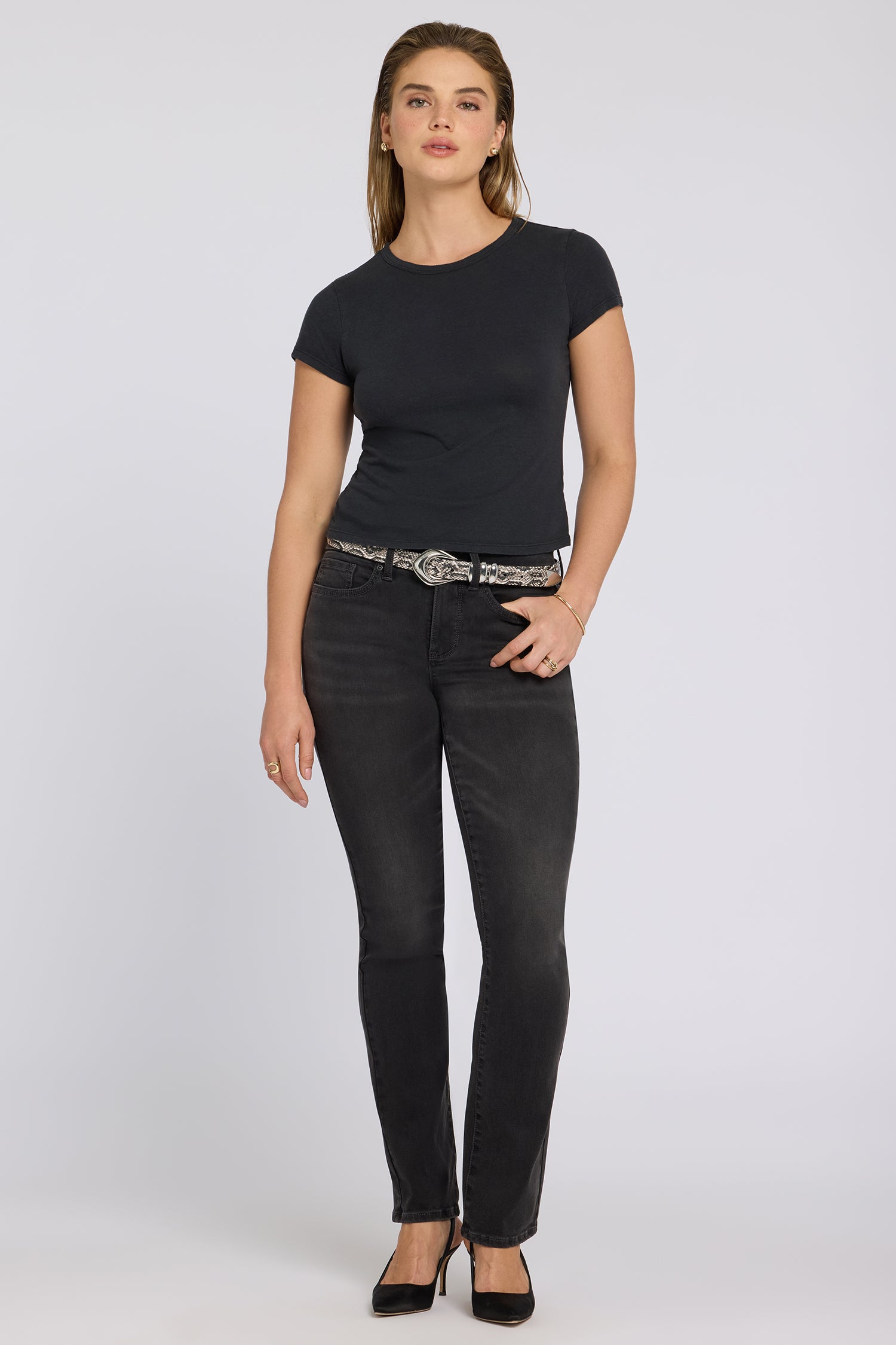NYDJ Waist-Match™ Marilyn Straight Jeans  - Arch Rock