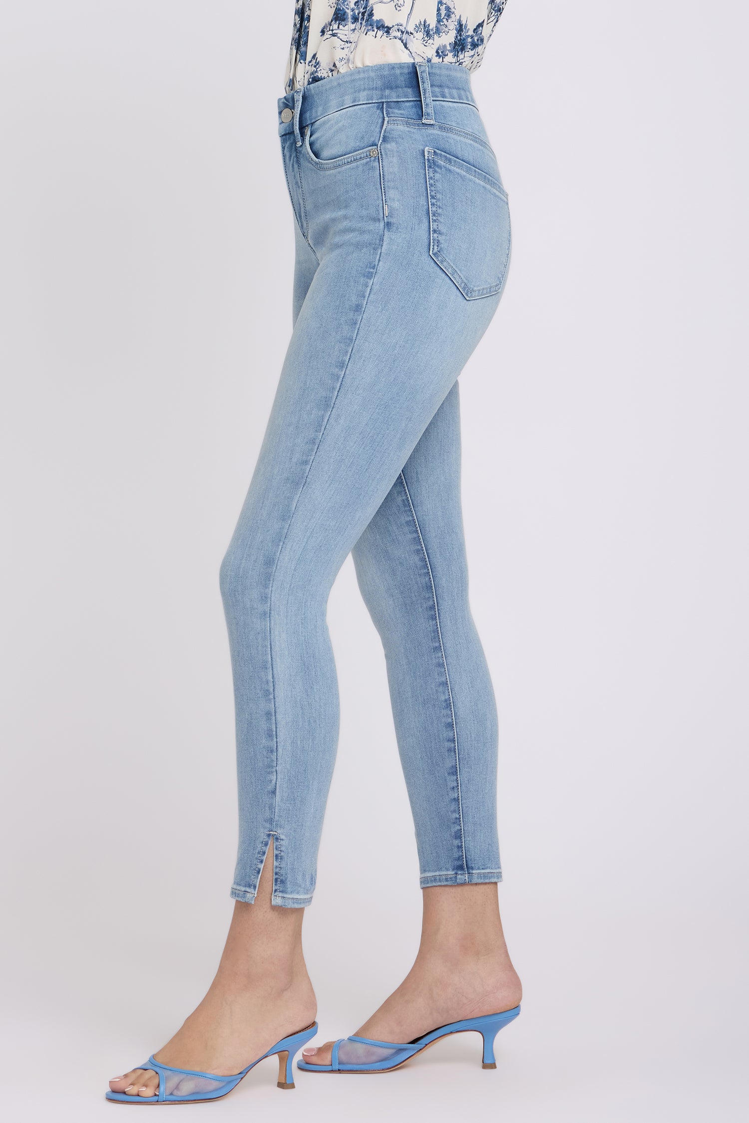 NYDJ Waist-Match™ Ami Skinny Ankle Jeans With Side Slits - Bloom Bound