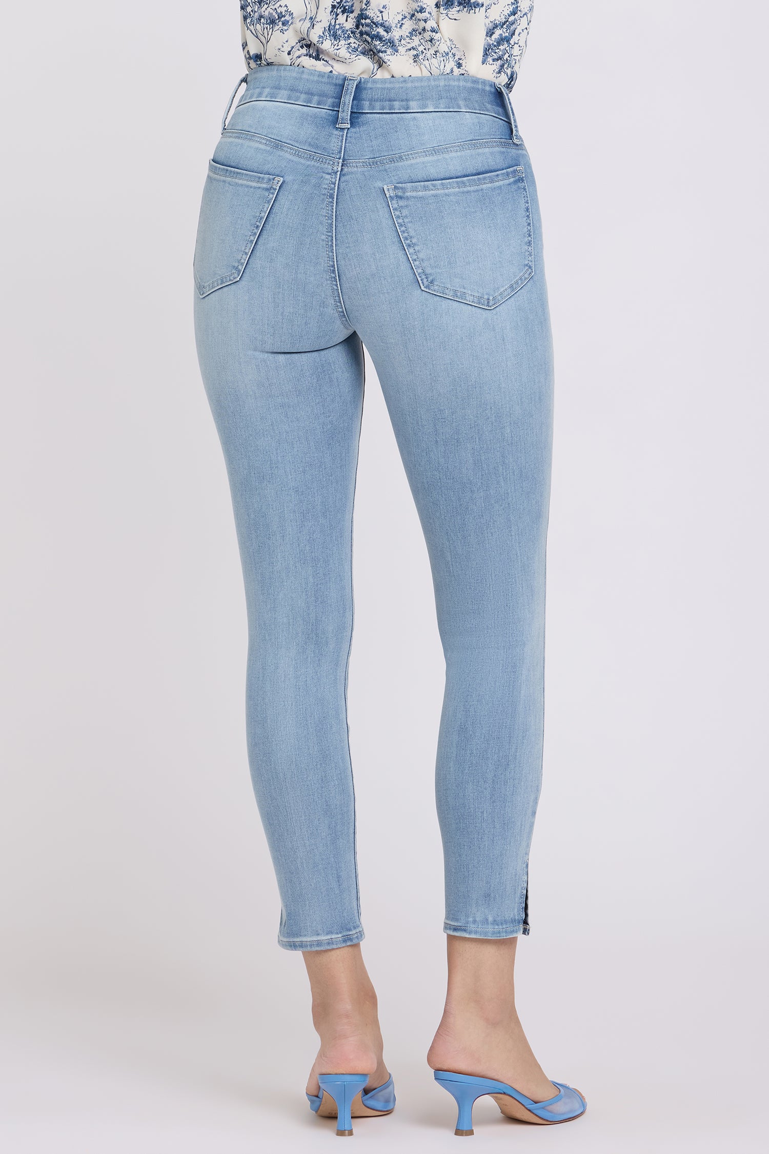 NYDJ Waist-Match™ Ami Skinny Ankle Jeans With Side Slits - Bloom Bound