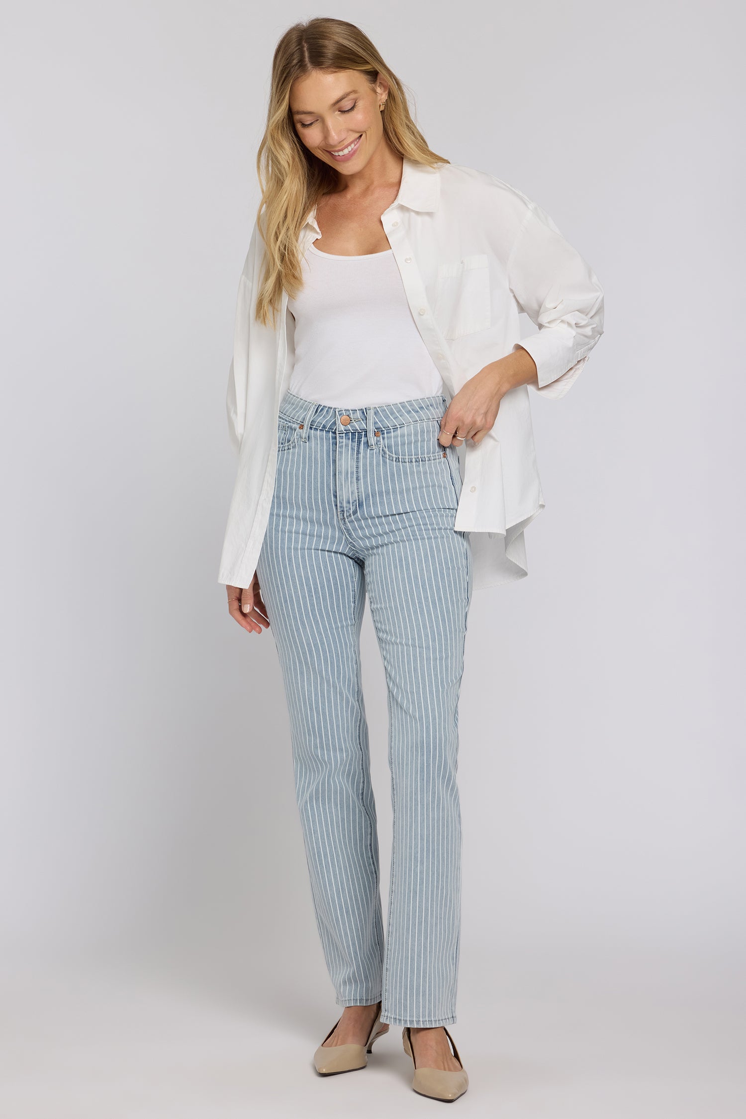 NYDJ Marilyn Straight Jeans With High Rise And 31