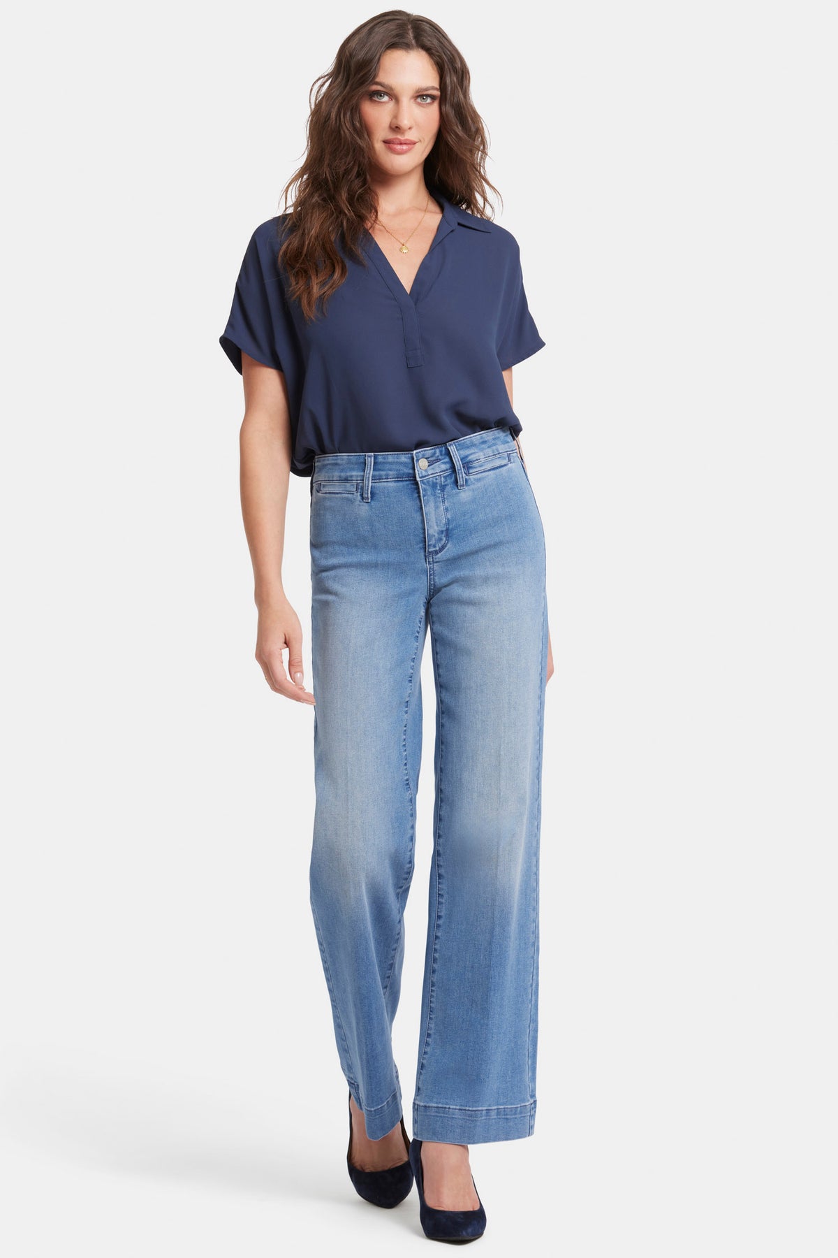 NYDJ Teresa Trouser Wide-Leg Jeans  - Everly