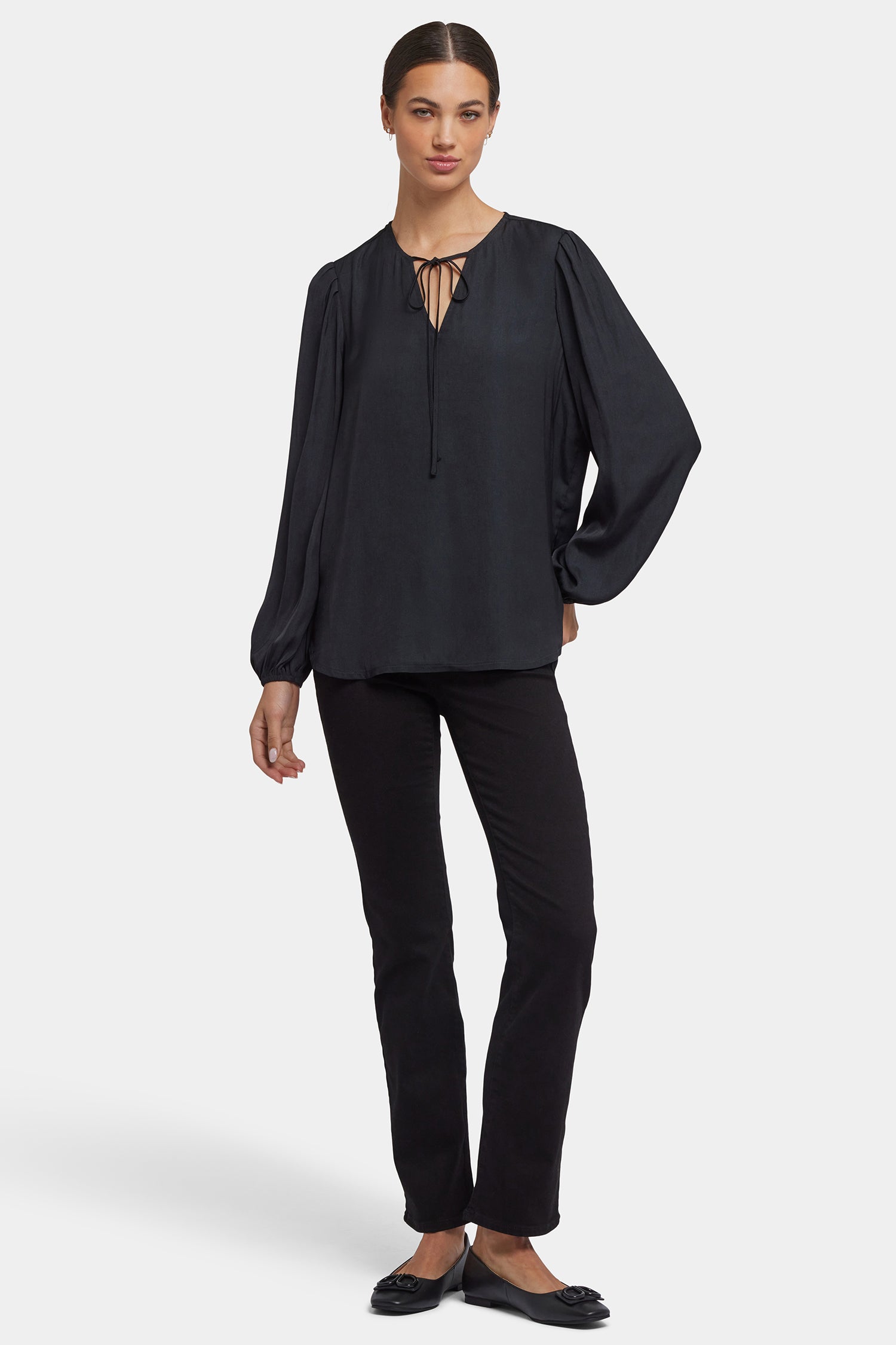 NYDJ Elsie Blouse  - Black