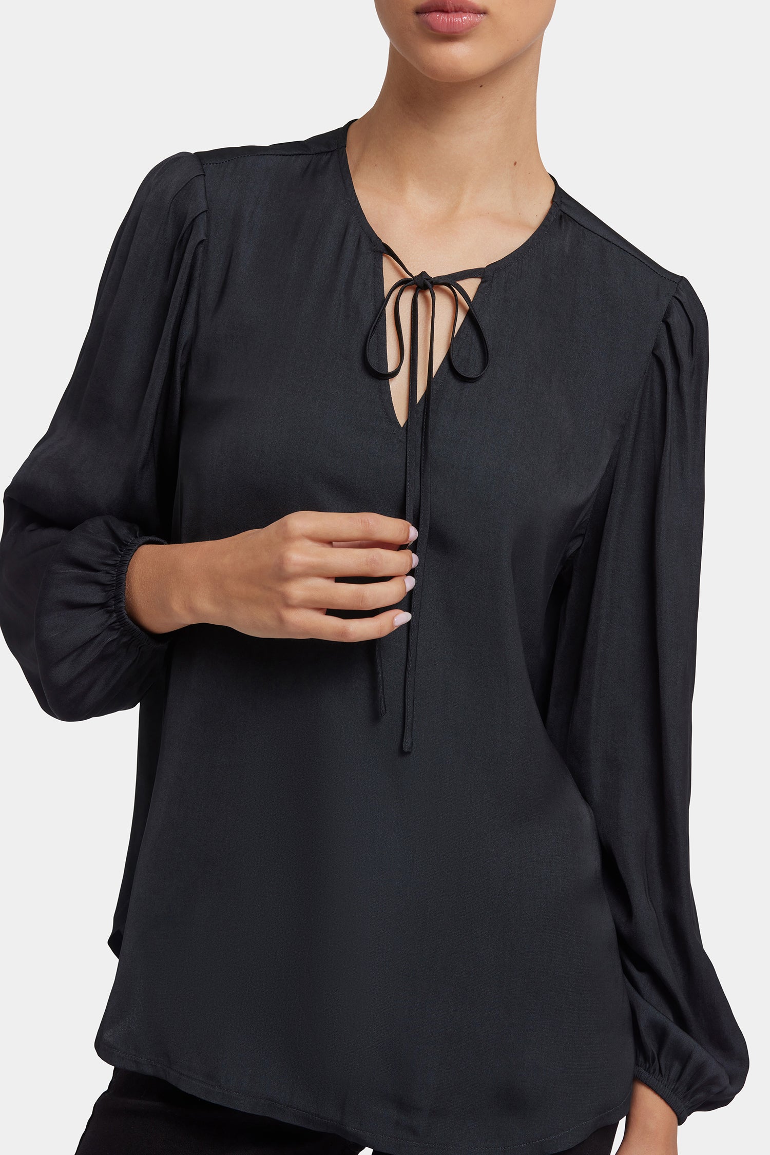 NYDJ Elsie Blouse  - Black